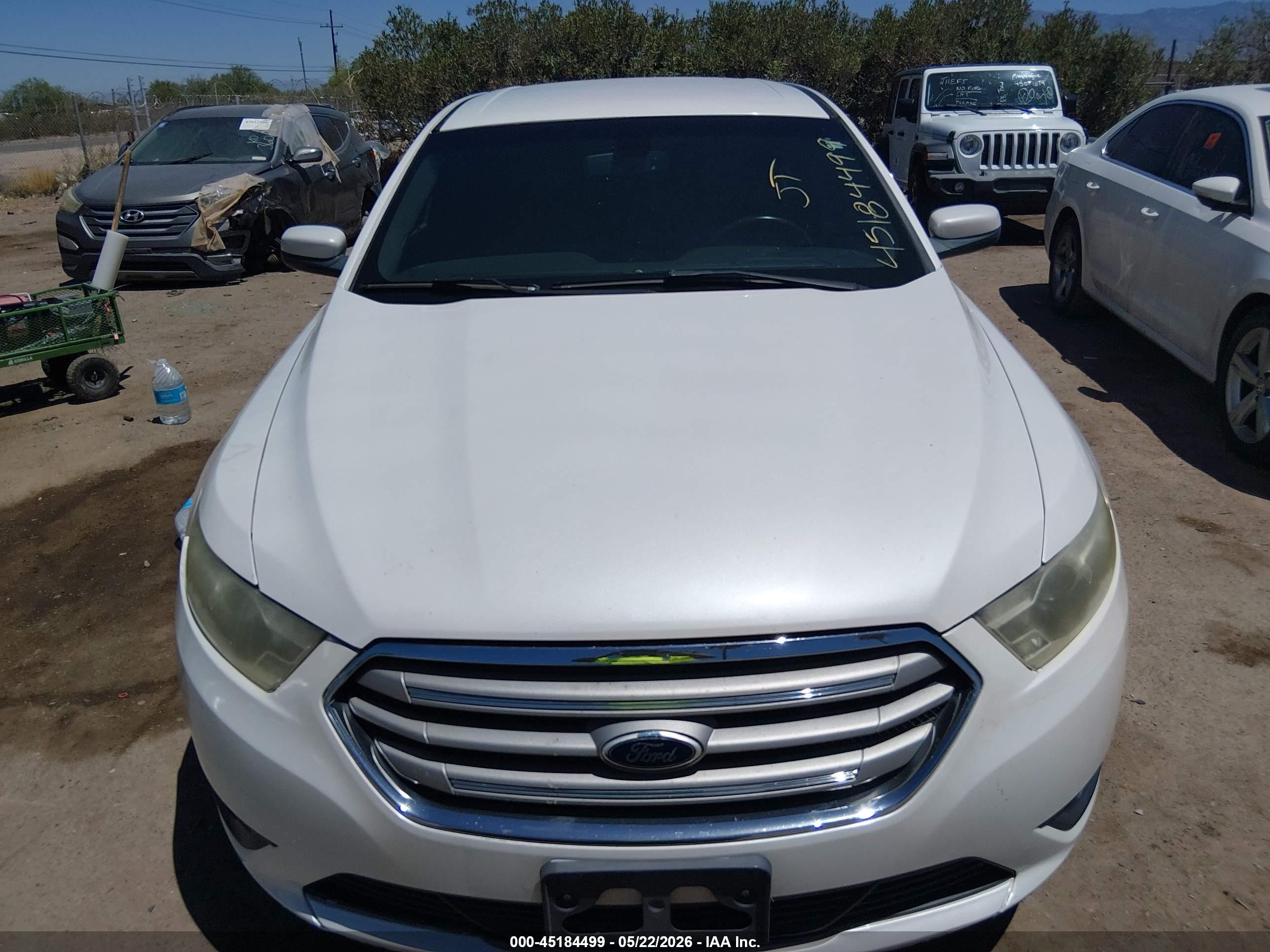 2013 Ford Taurus Sel White vin: 1FAHP2E89DG188688