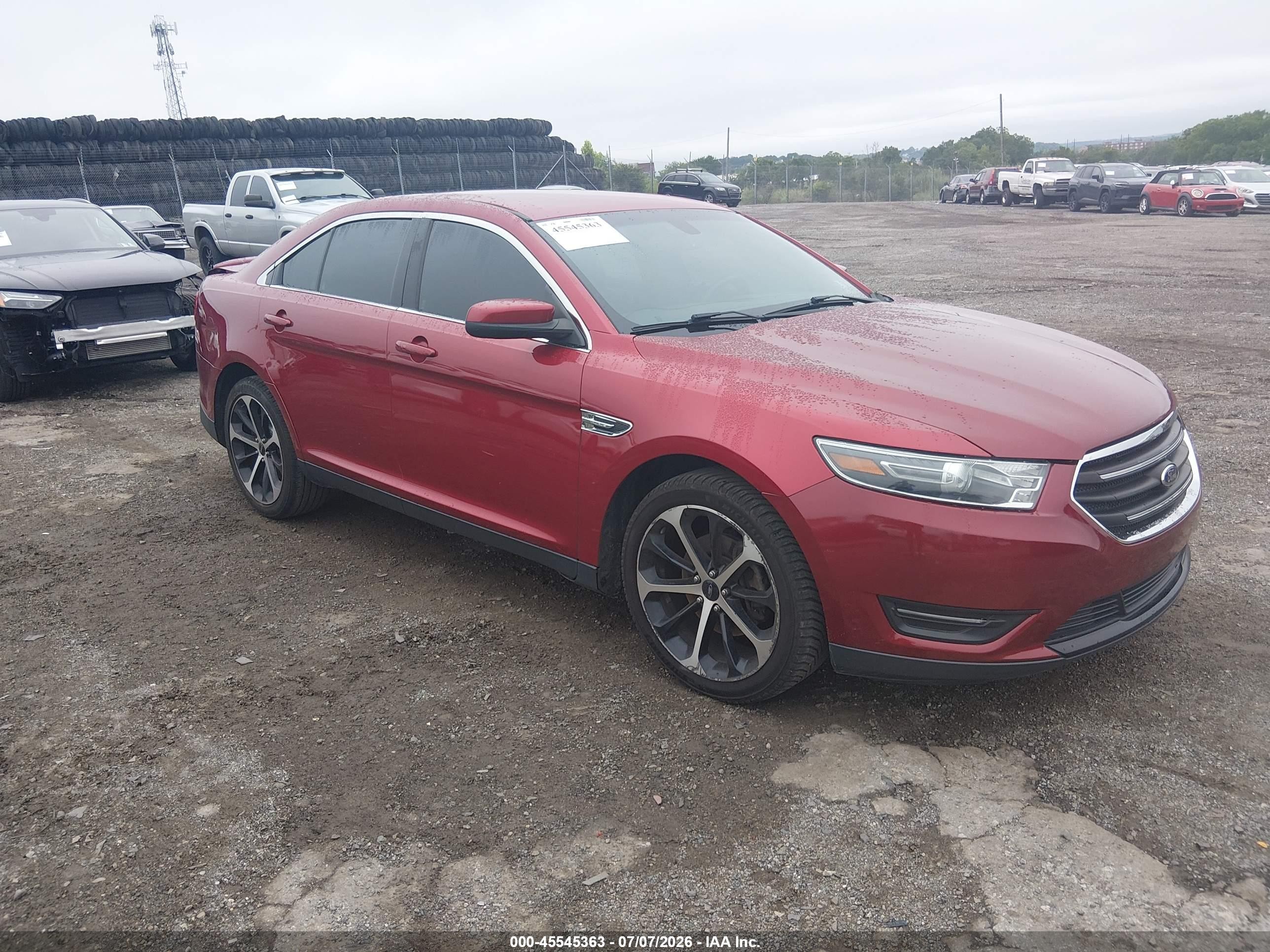 2015 Ford Taurus Sel Red vin: 1FAHP2E89FG181047