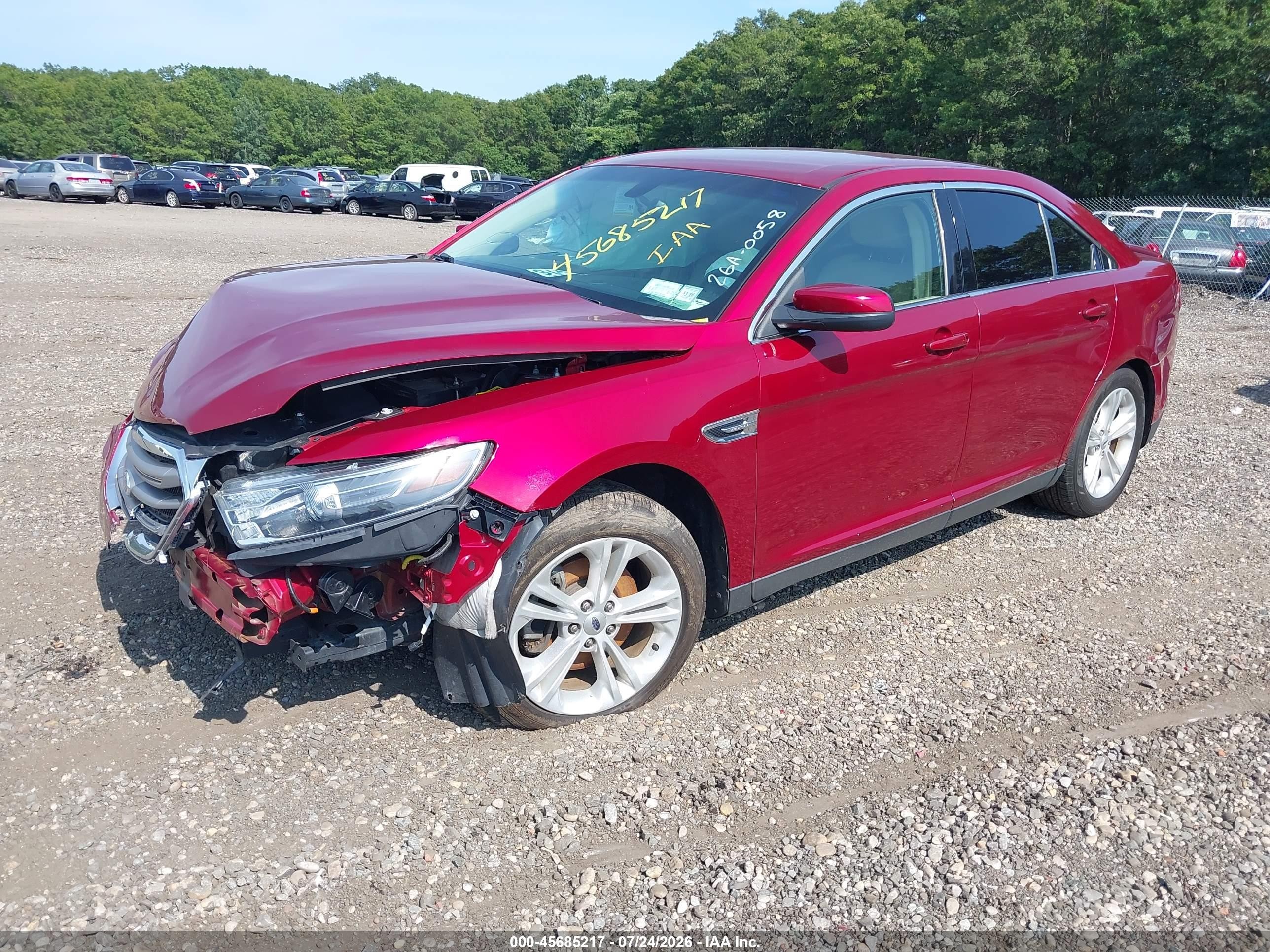 2015 Ford Taurus Sel Red vin: 1FAHP2E89FG187883