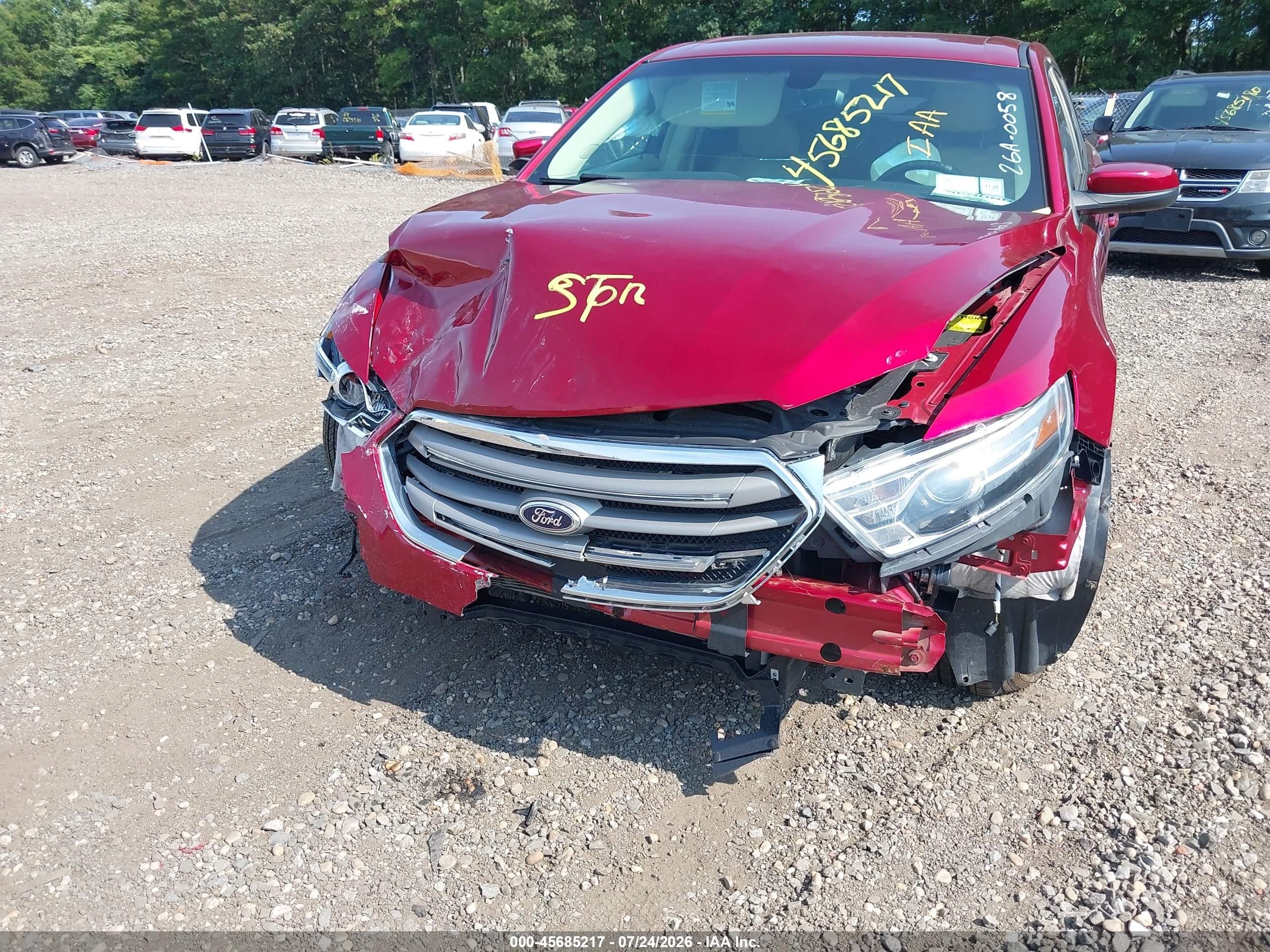 2015 Ford Taurus Sel Red vin: 1FAHP2E89FG187883