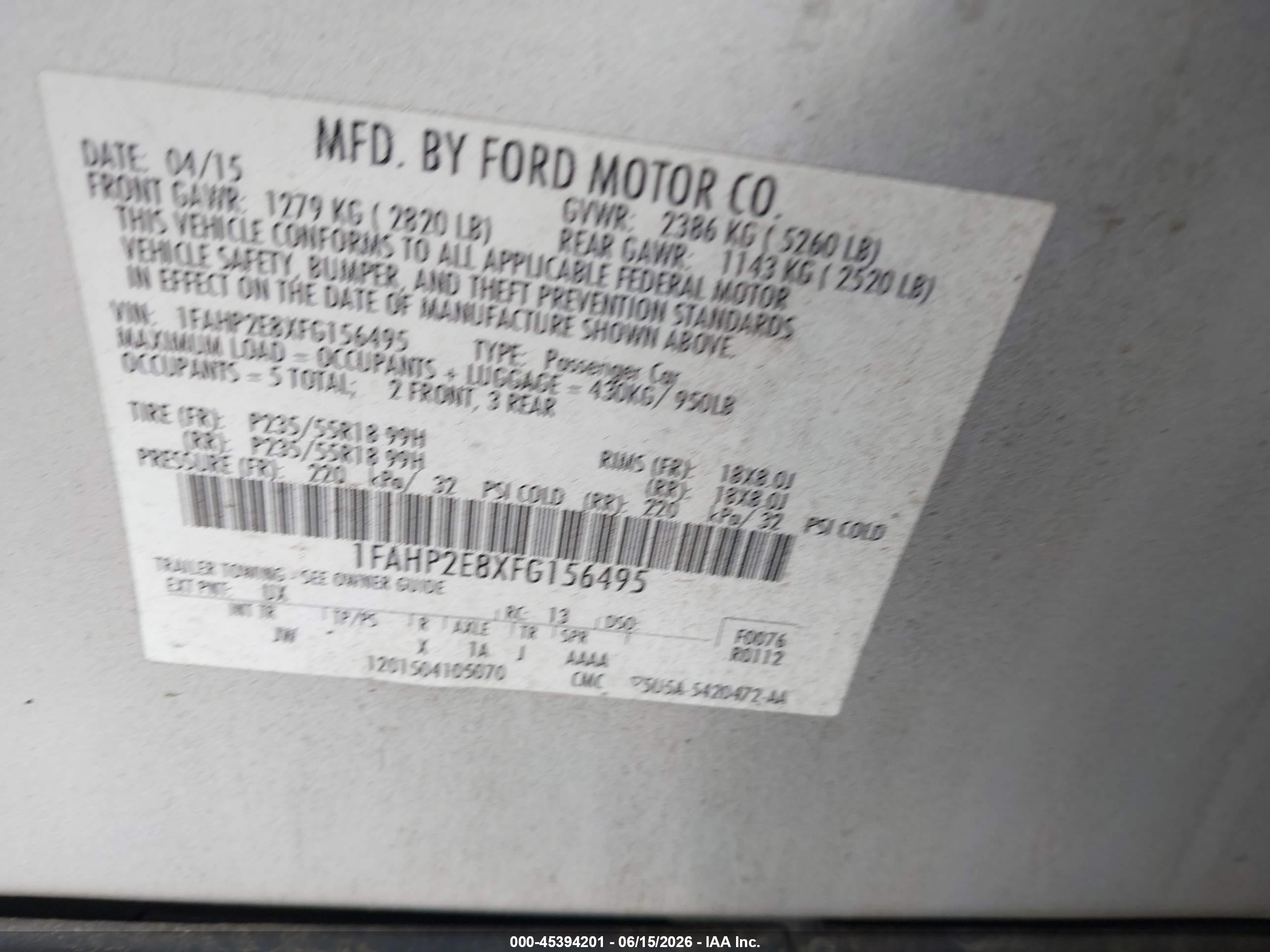 2015 Ford Taurus Sel Silver vin: 1FAHP2E8XFG156495