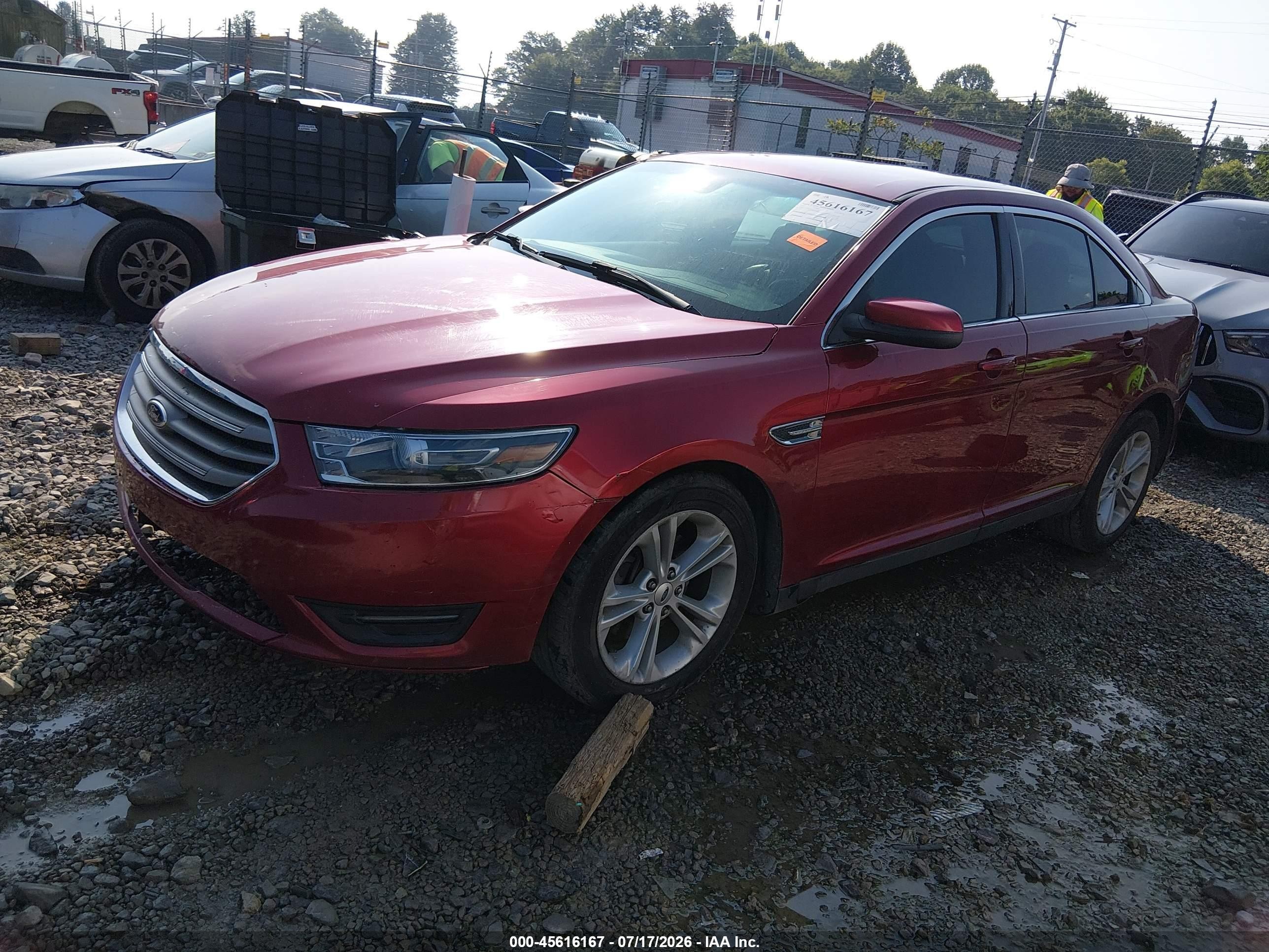 2015 Ford Taurus Sel Red vin: 1FAHP2E8XFG174706