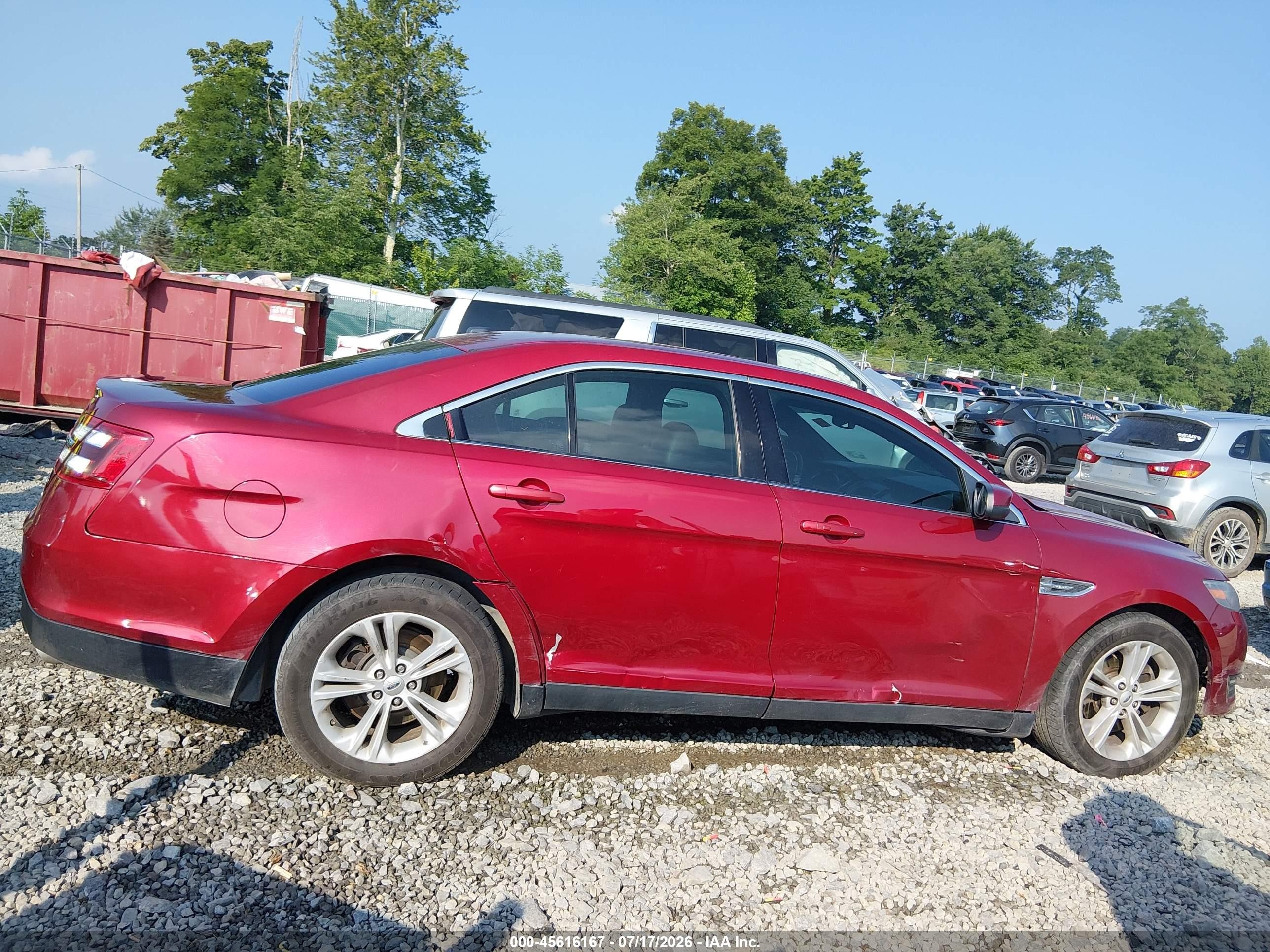 2015 Ford Taurus Sel Red vin: 1FAHP2E8XFG174706