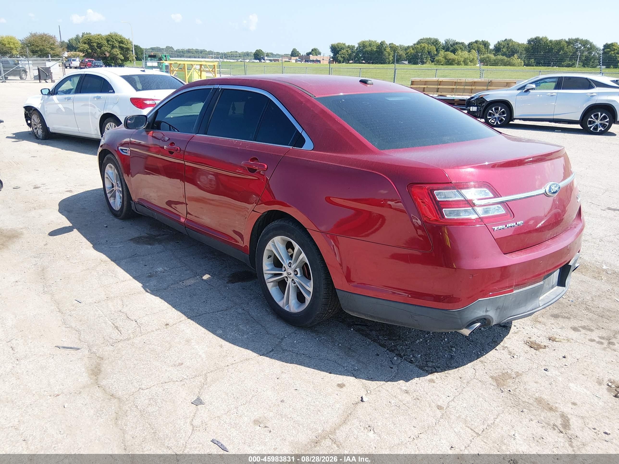 2013 Ford Taurus Sel Red vin: 1FAHP2E93DG197413