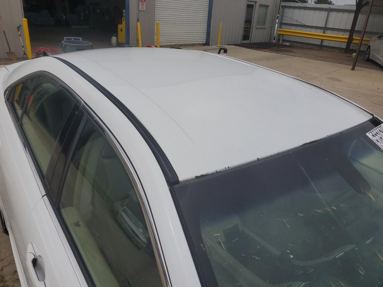 2015 Ford Taurus Sel White vin: 1FAHP2E95FG154615 Damage: Roof, Peeling, > 12 Inches