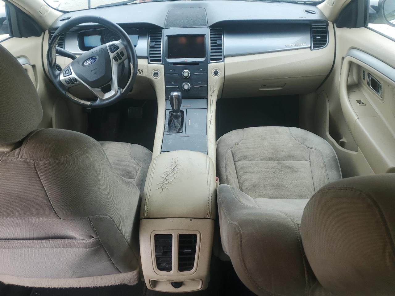 2015 Ford Taurus Sel White vin: 1FAHP2E95FG154615 Damage: Center Console, Broken, Replacement Required