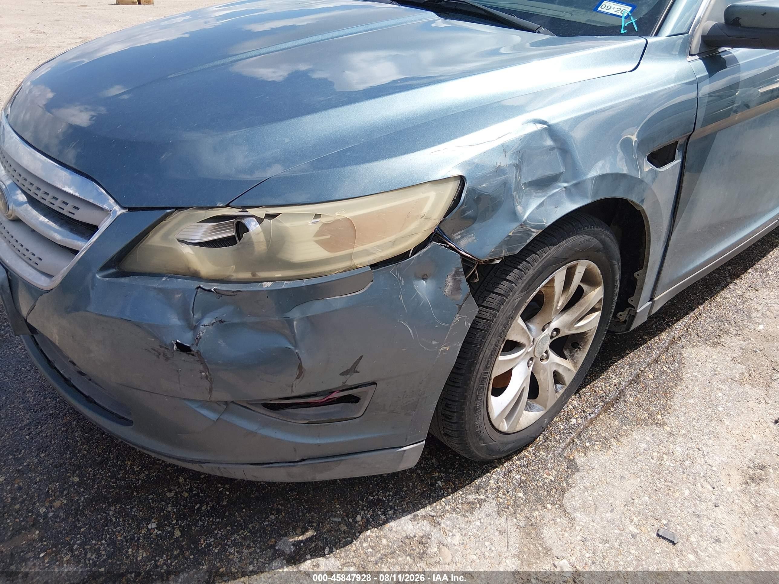 2010 Ford Taurus Sel Light Blue vin: 1FAHP2EW1AG115471