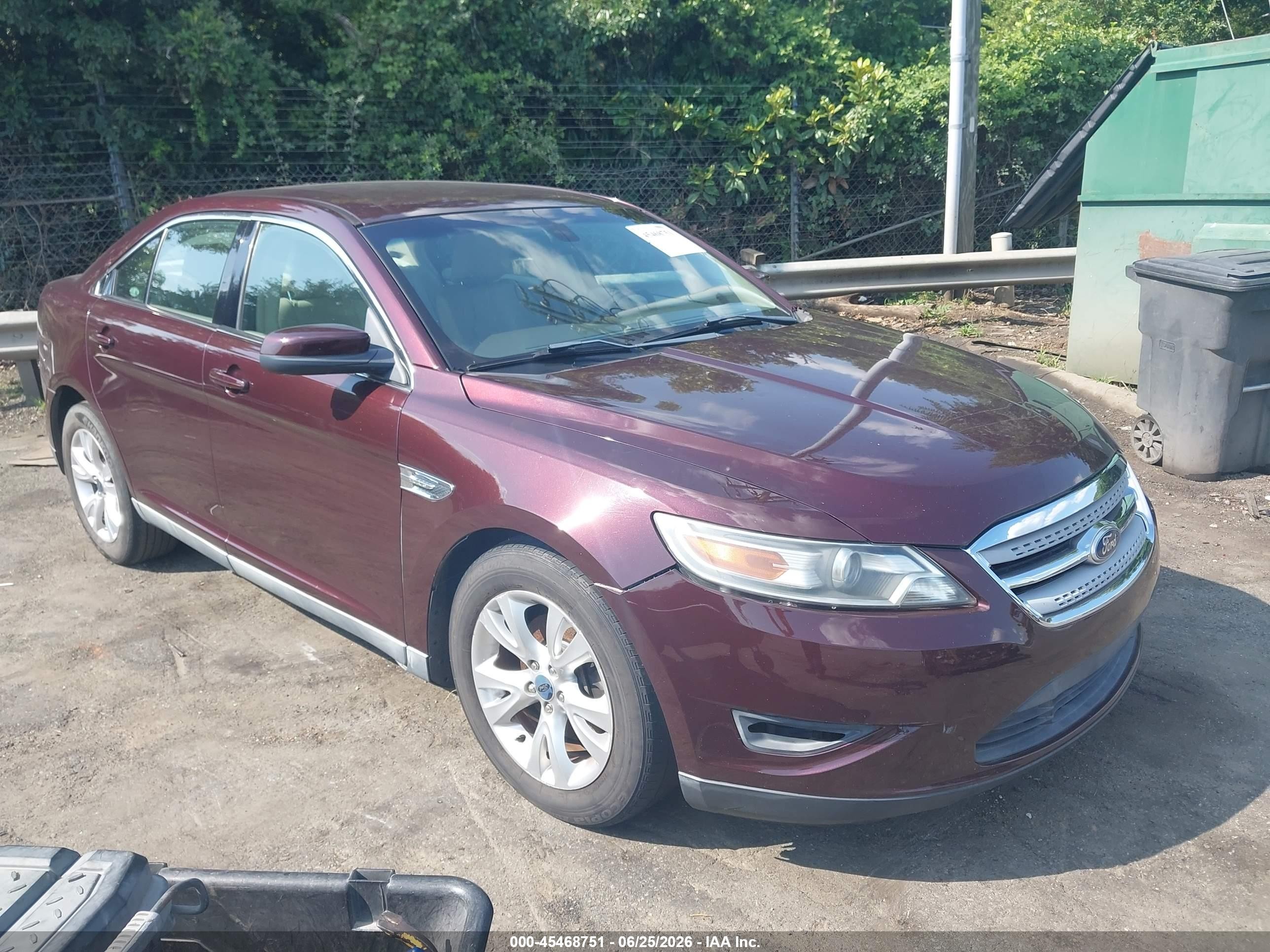 2011 Ford Taurus Sel Burgundy vin: 1FAHP2EW1BG113804