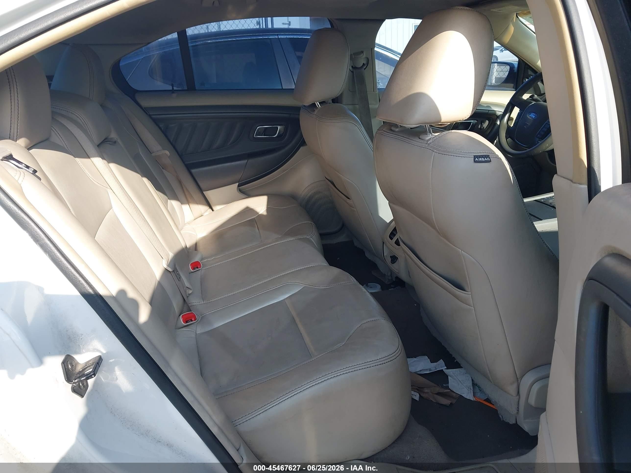 2011 Ford Taurus Sel White vin: 1FAHP2EW1BG121885