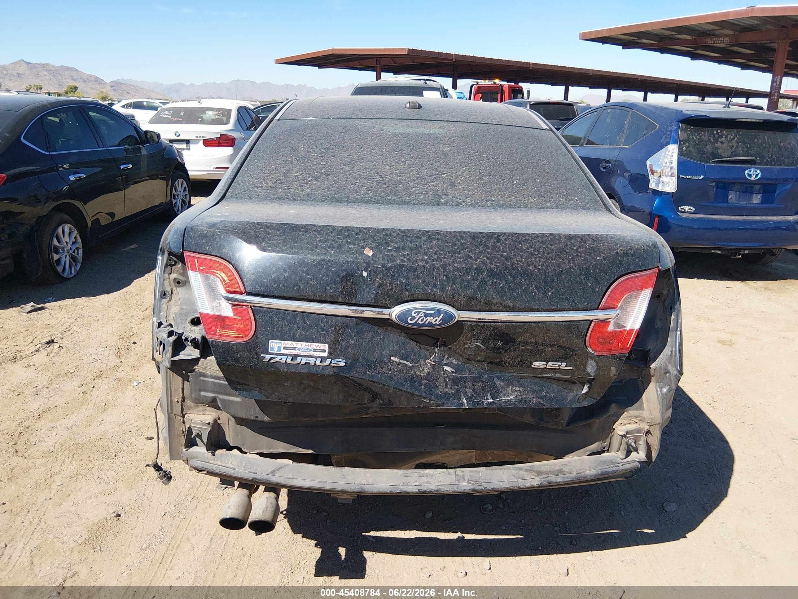 2012 Ford Taurus Sel Черный vin: 1FAHP2EW1CG118194