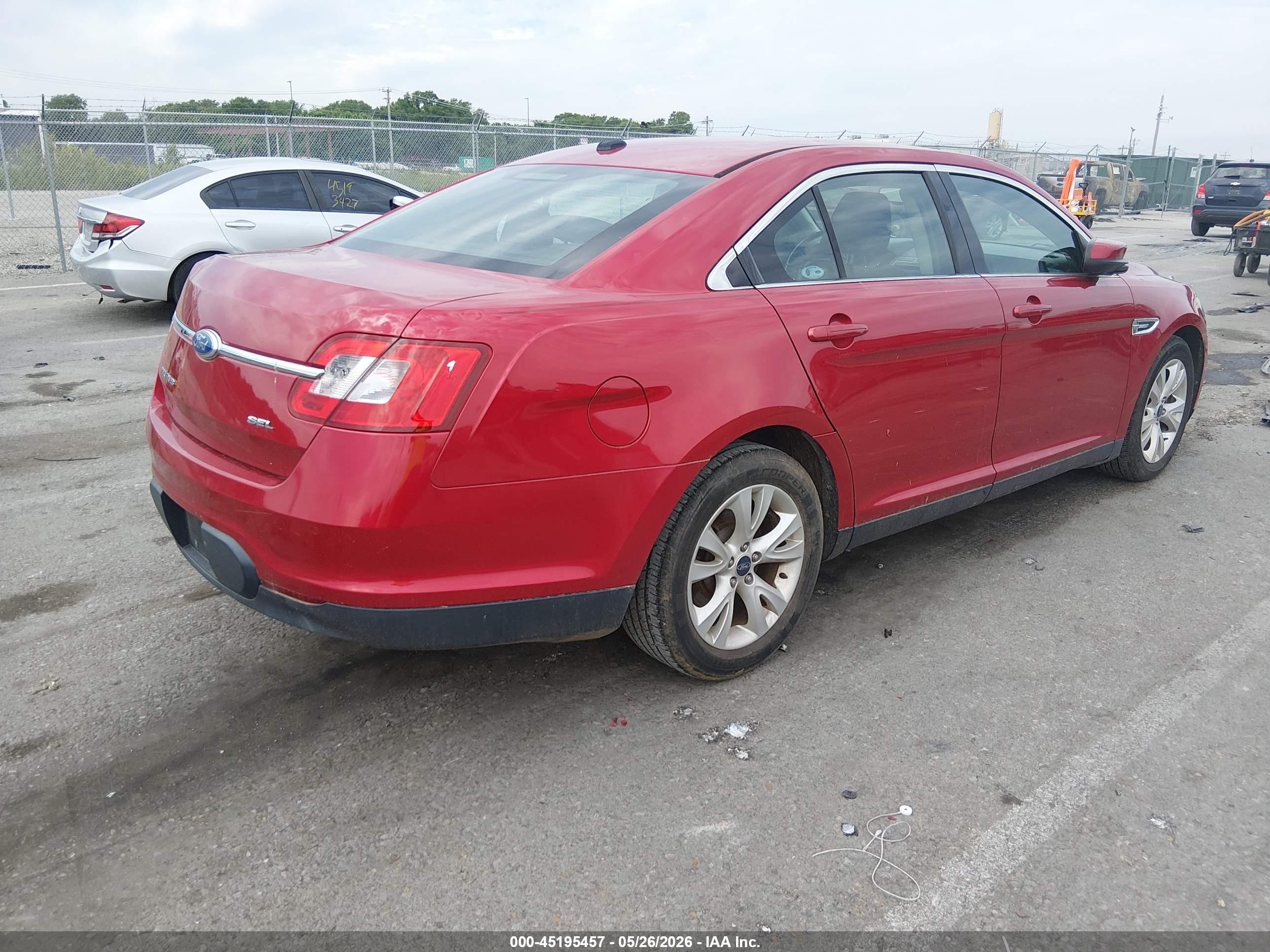 2012 Ford Taurus Sel Красный vin: 1FAHP2EW1CG138977