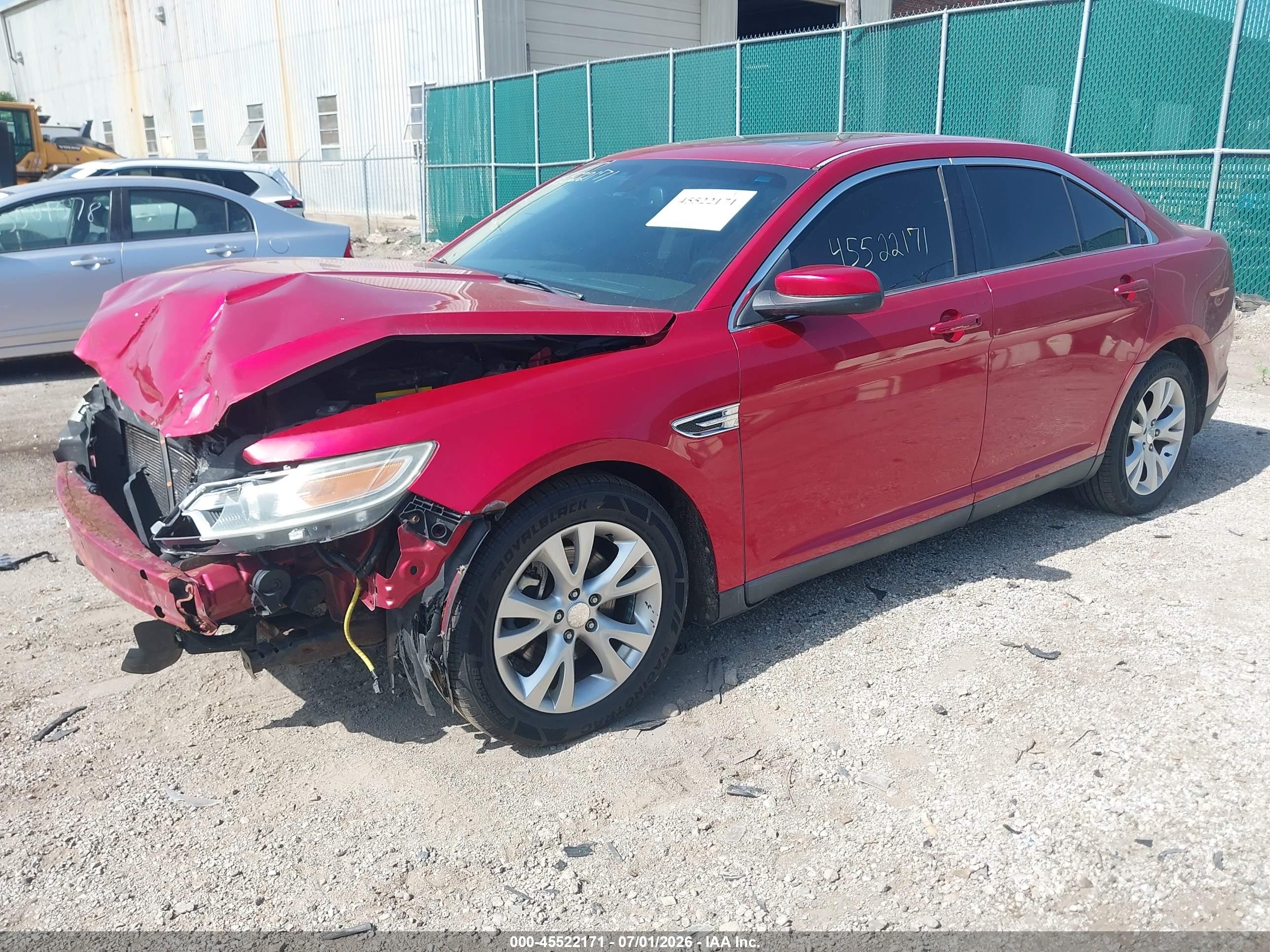 2010 Ford Taurus Sel Red vin: 1FAHP2EW2AG145935
