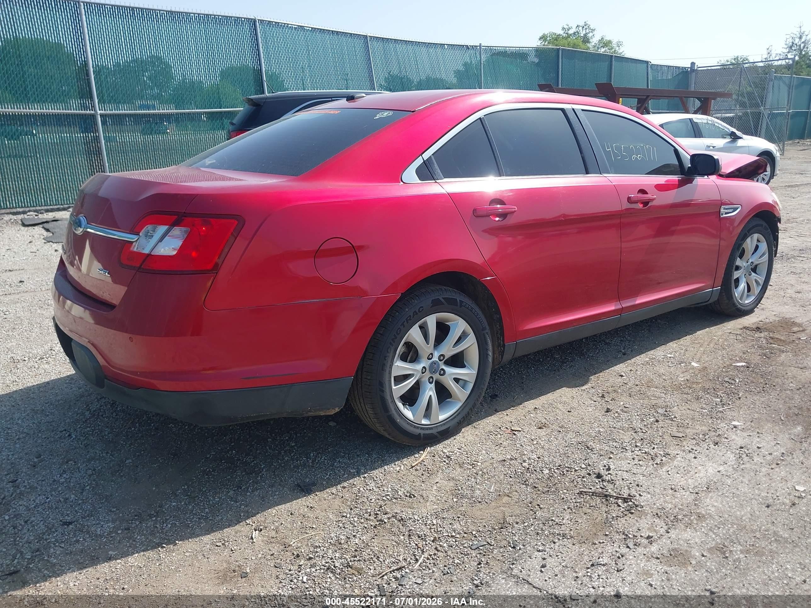 2010 Ford Taurus Sel Red vin: 1FAHP2EW2AG145935