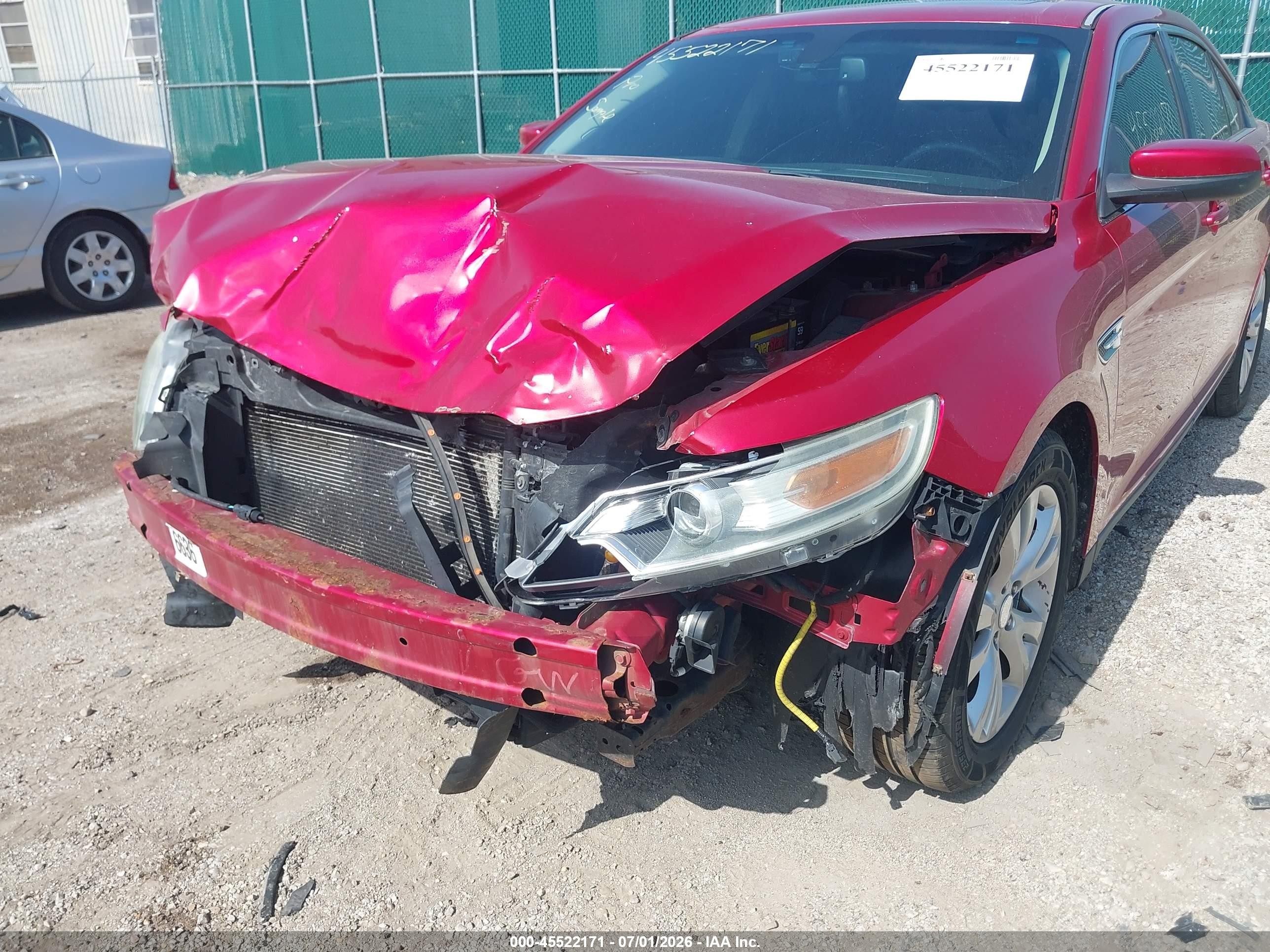 2010 Ford Taurus Sel Red vin: 1FAHP2EW2AG145935