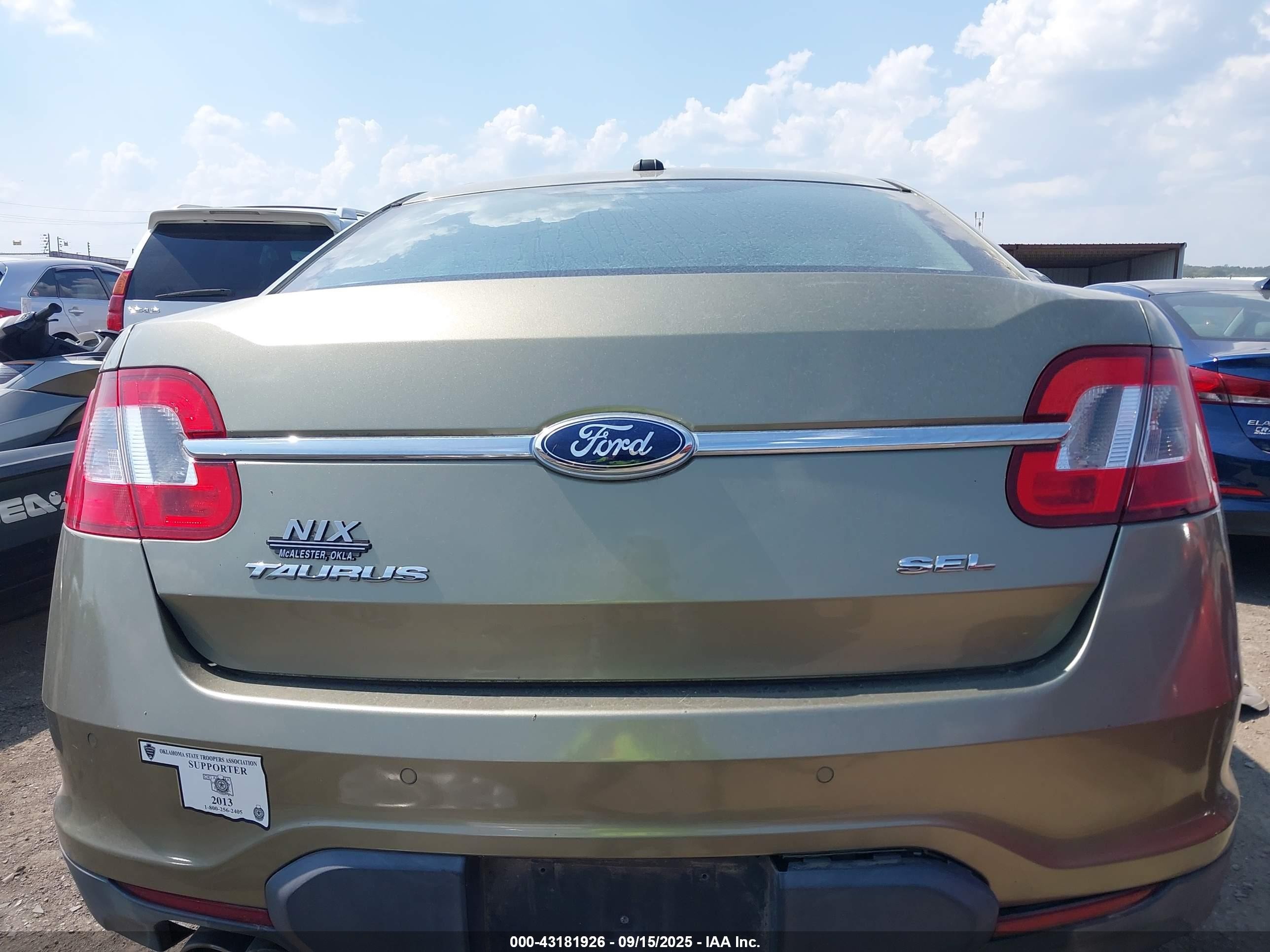 2012 Ford Taurus Sel Green vin: 1FAHP2EW2CG121525