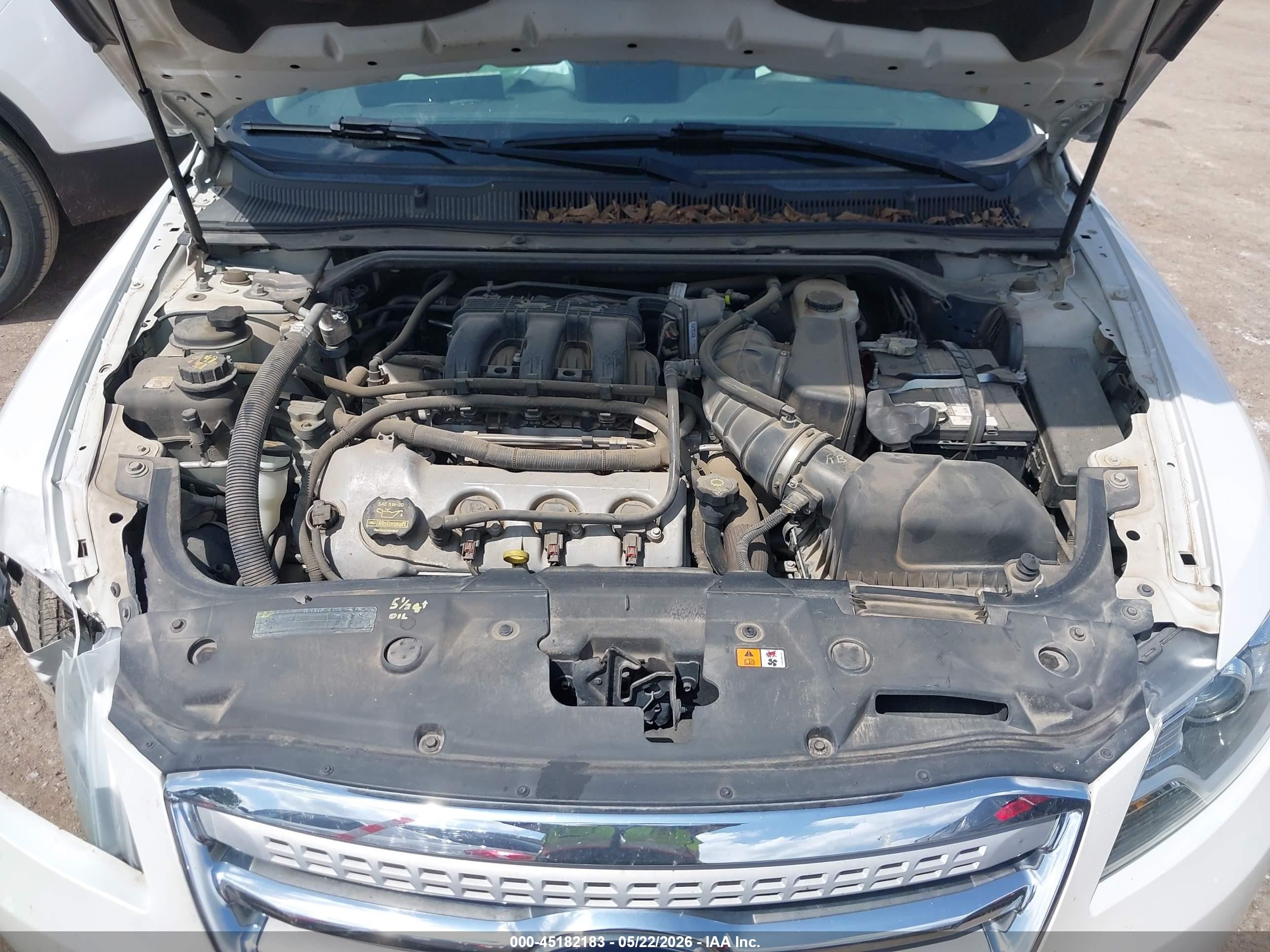 2010 Ford Taurus Sel White vin: 1FAHP2EW3AG118176