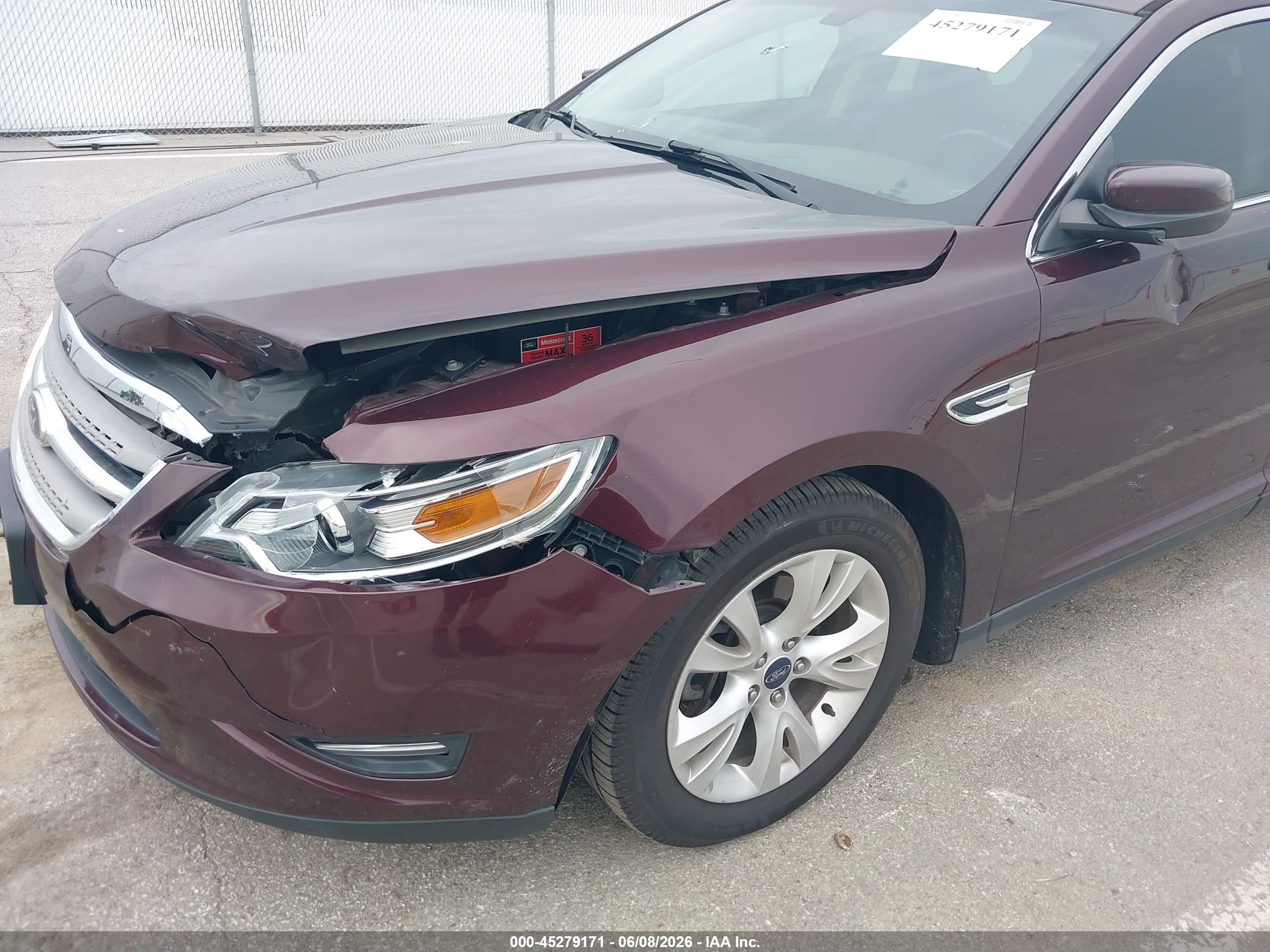 2011 Ford Taurus Sel Темно-бордовый vin: 1FAHP2EW3BG169131