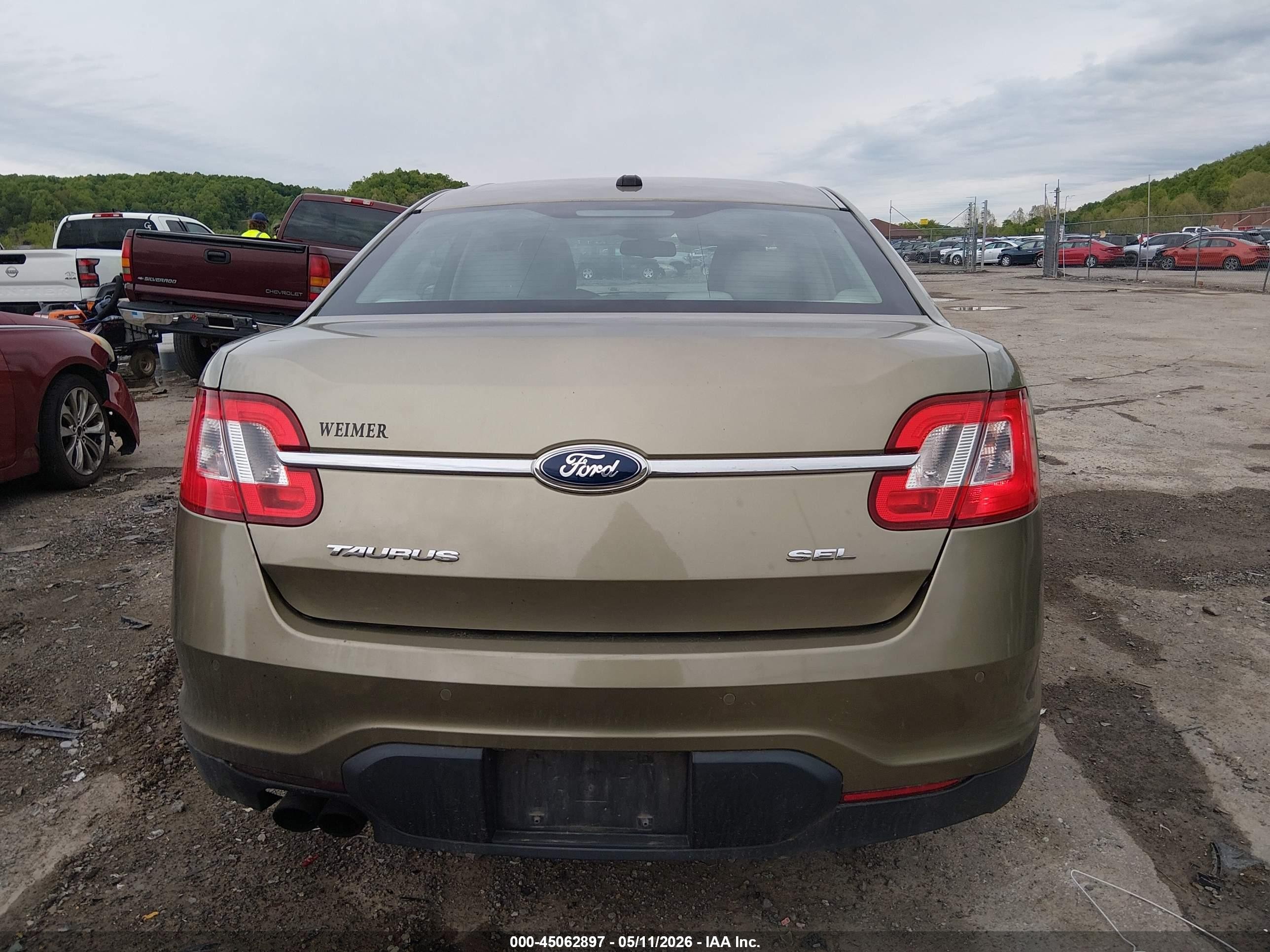 2012 Ford Taurus Sel Green vin: 1FAHP2EW4CG137807