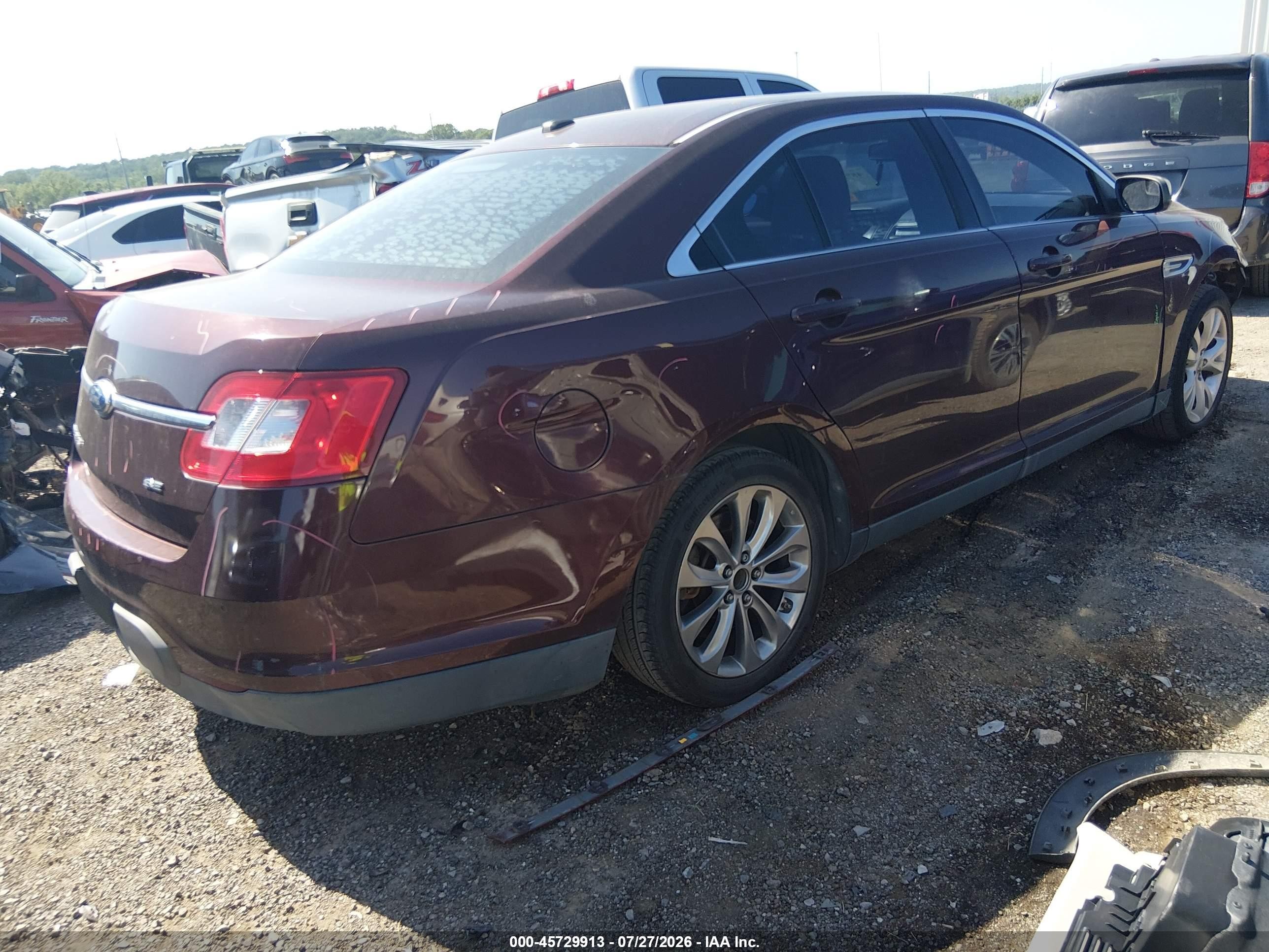 2012 Ford Taurus Sel Burgundy vin: 1FAHP2EW5CG121518