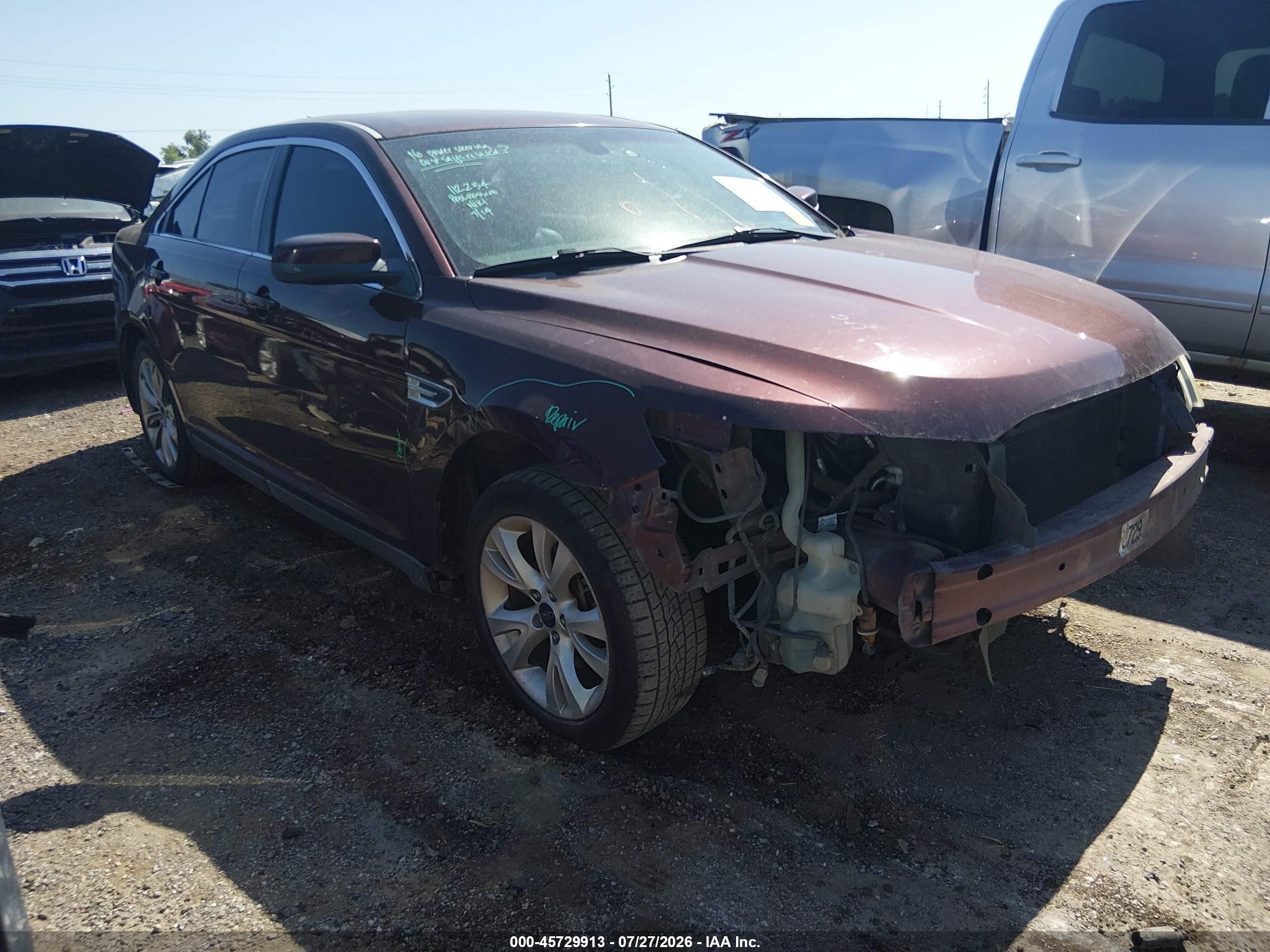 2012 Ford Taurus Sel Burgundy vin: 1FAHP2EW5CG121518