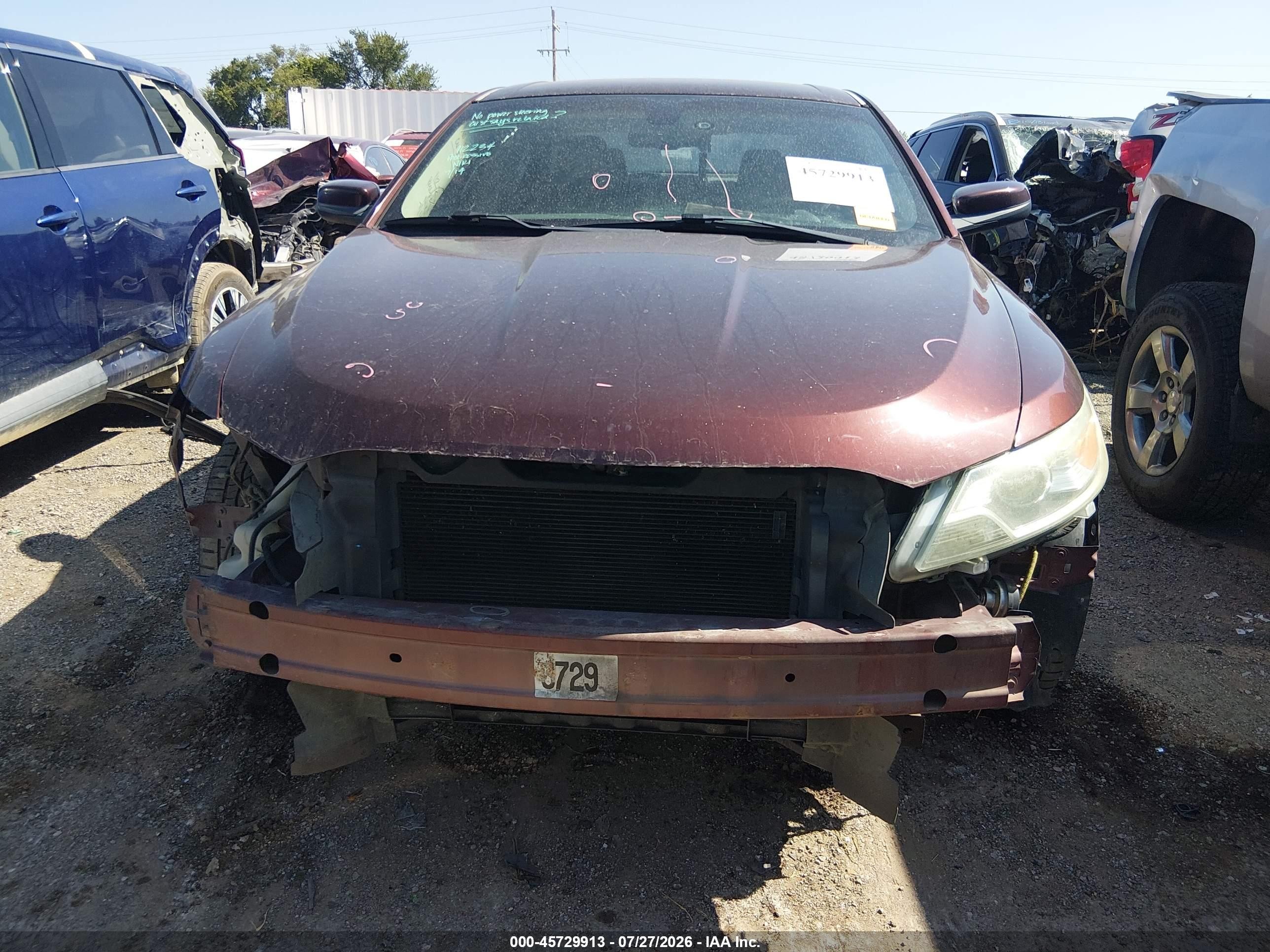 2012 Ford Taurus Sel Burgundy vin: 1FAHP2EW5CG121518
