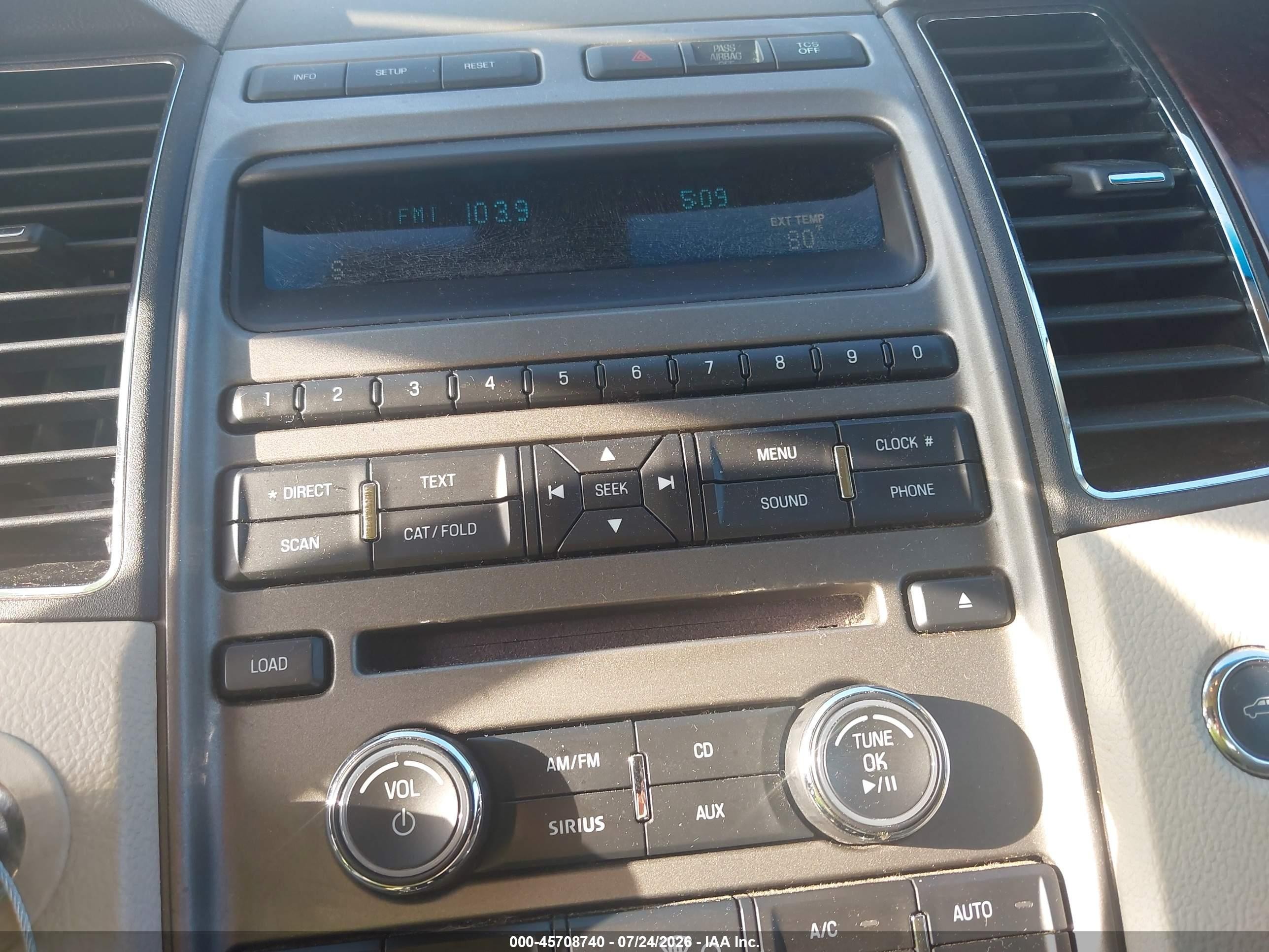 2012 Ford Taurus Sel White vin: 1FAHP2EW5CG132843