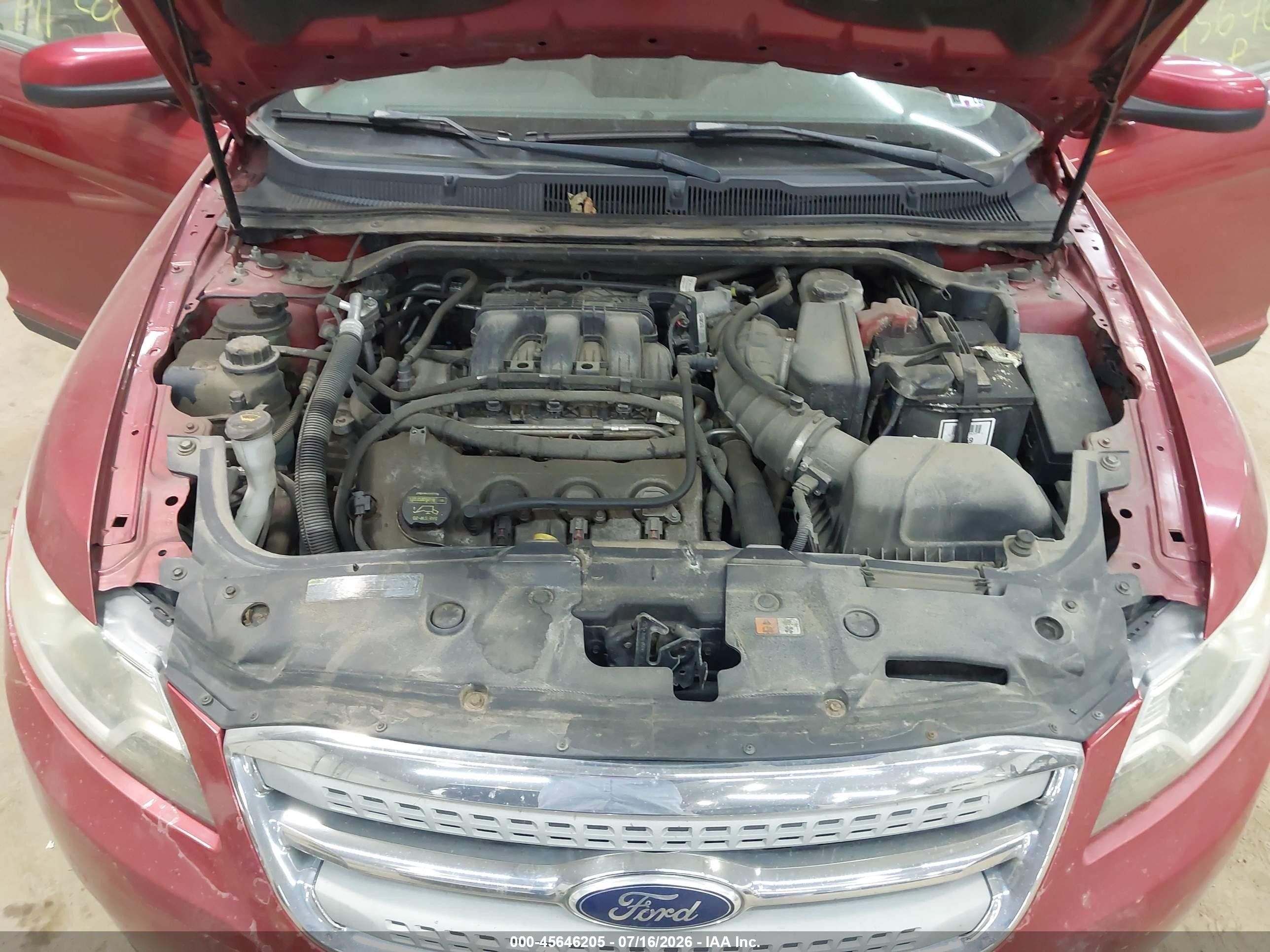 2011 Ford Taurus Sel Red vin: 1FAHP2EW6BG119596