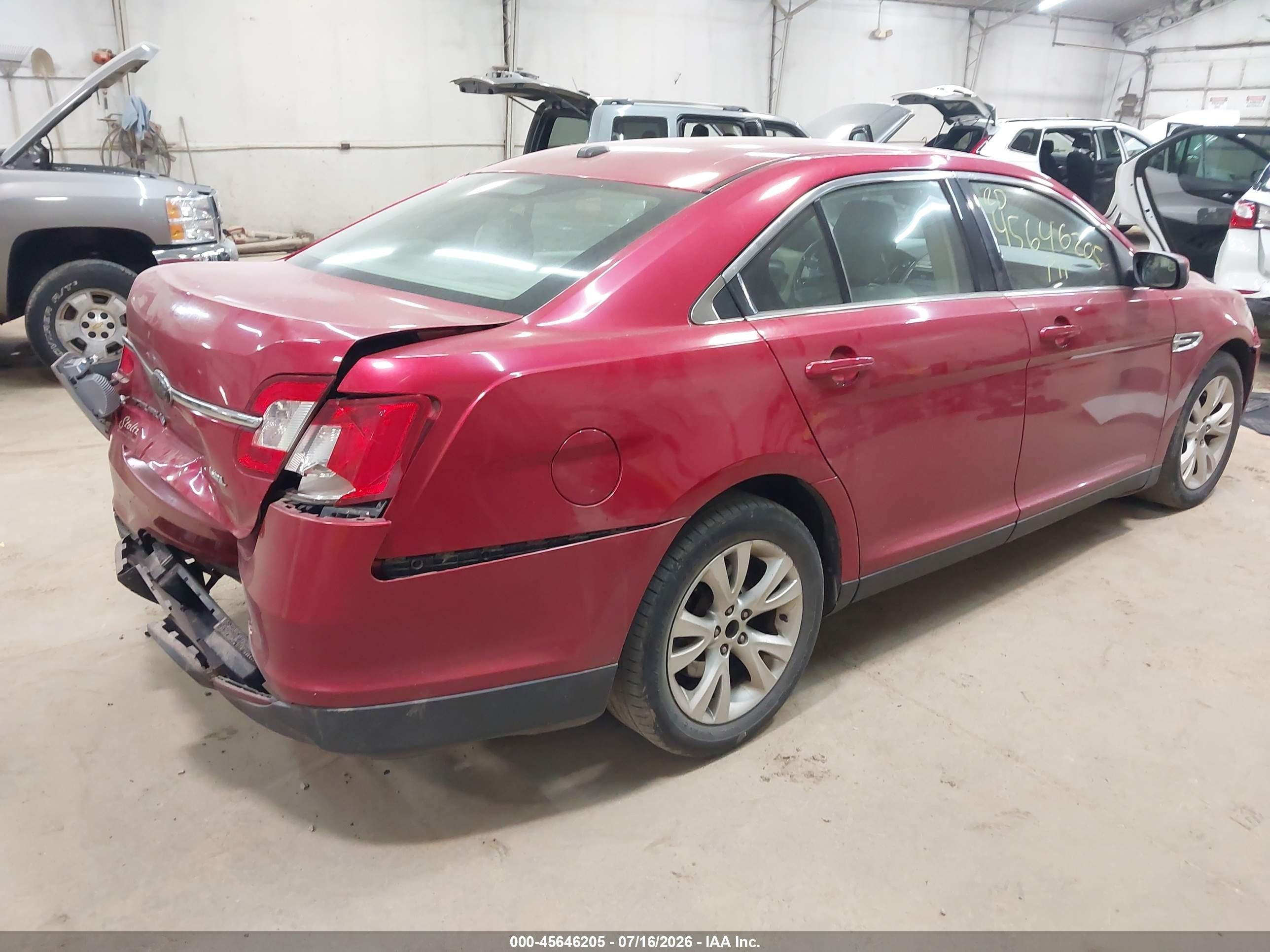 2011 Ford Taurus Sel Red vin: 1FAHP2EW6BG119596