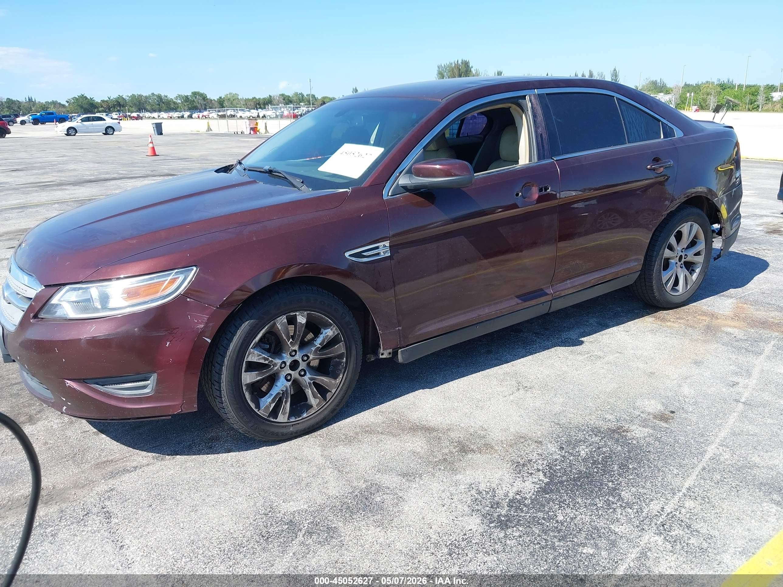 2012 Ford Taurus Sel Темно-бордовый vin: 1FAHP2EW6CG133757