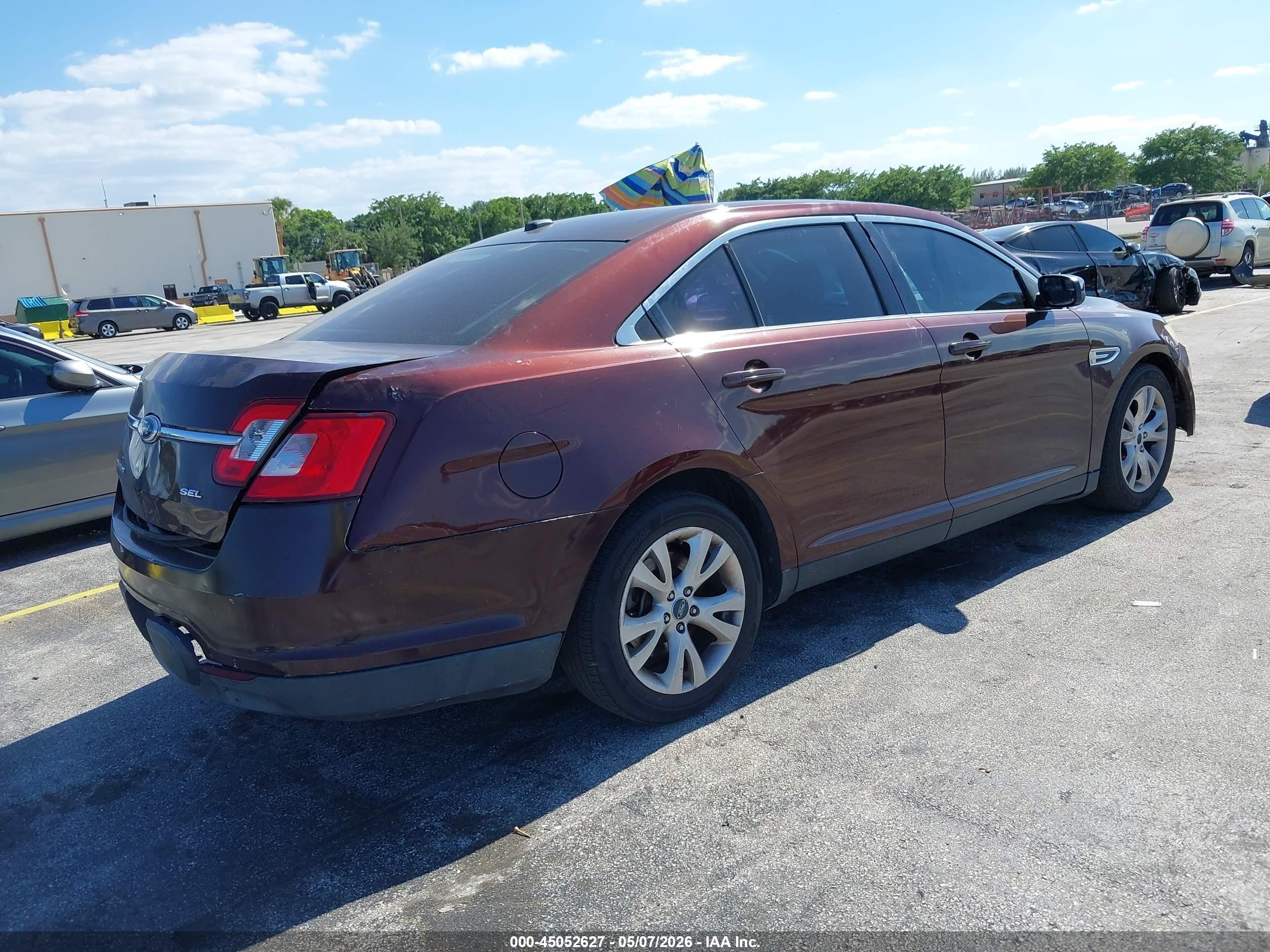 2012 Ford Taurus Sel Темно-бордовый vin: 1FAHP2EW6CG133757