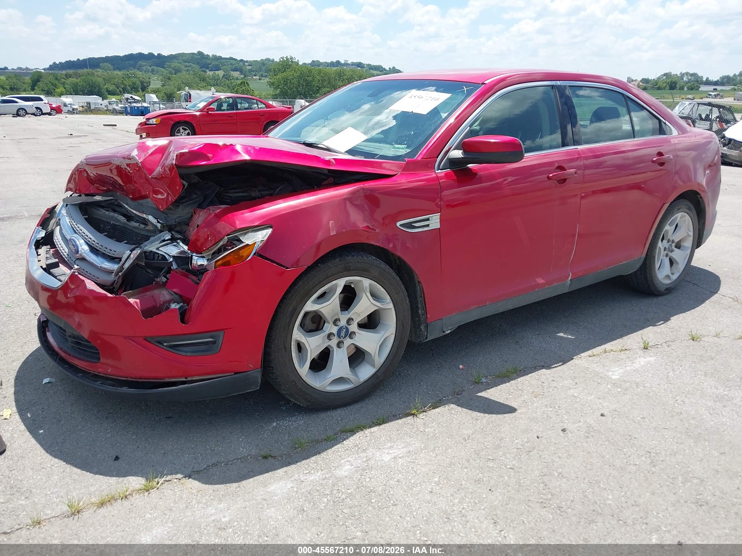 2012 Ford Taurus Sel Красный vin: 1FAHP2EW6CG135010