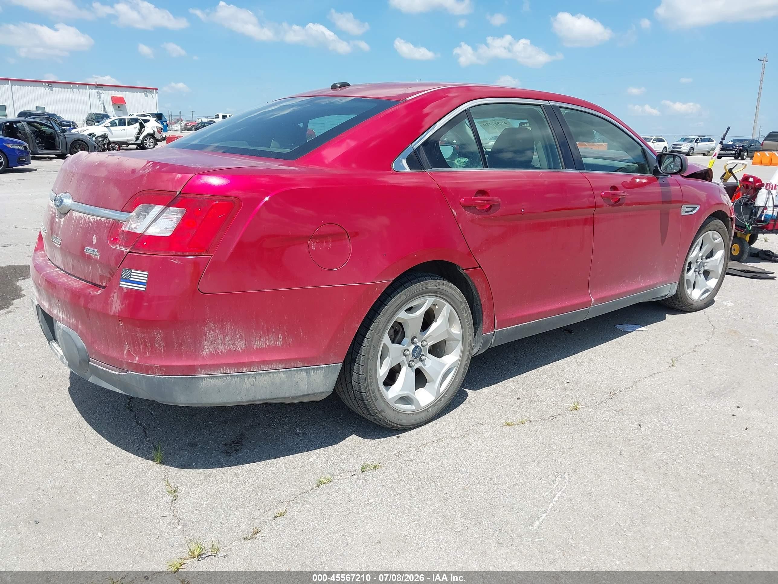 2012 Ford Taurus Sel Красный vin: 1FAHP2EW6CG135010