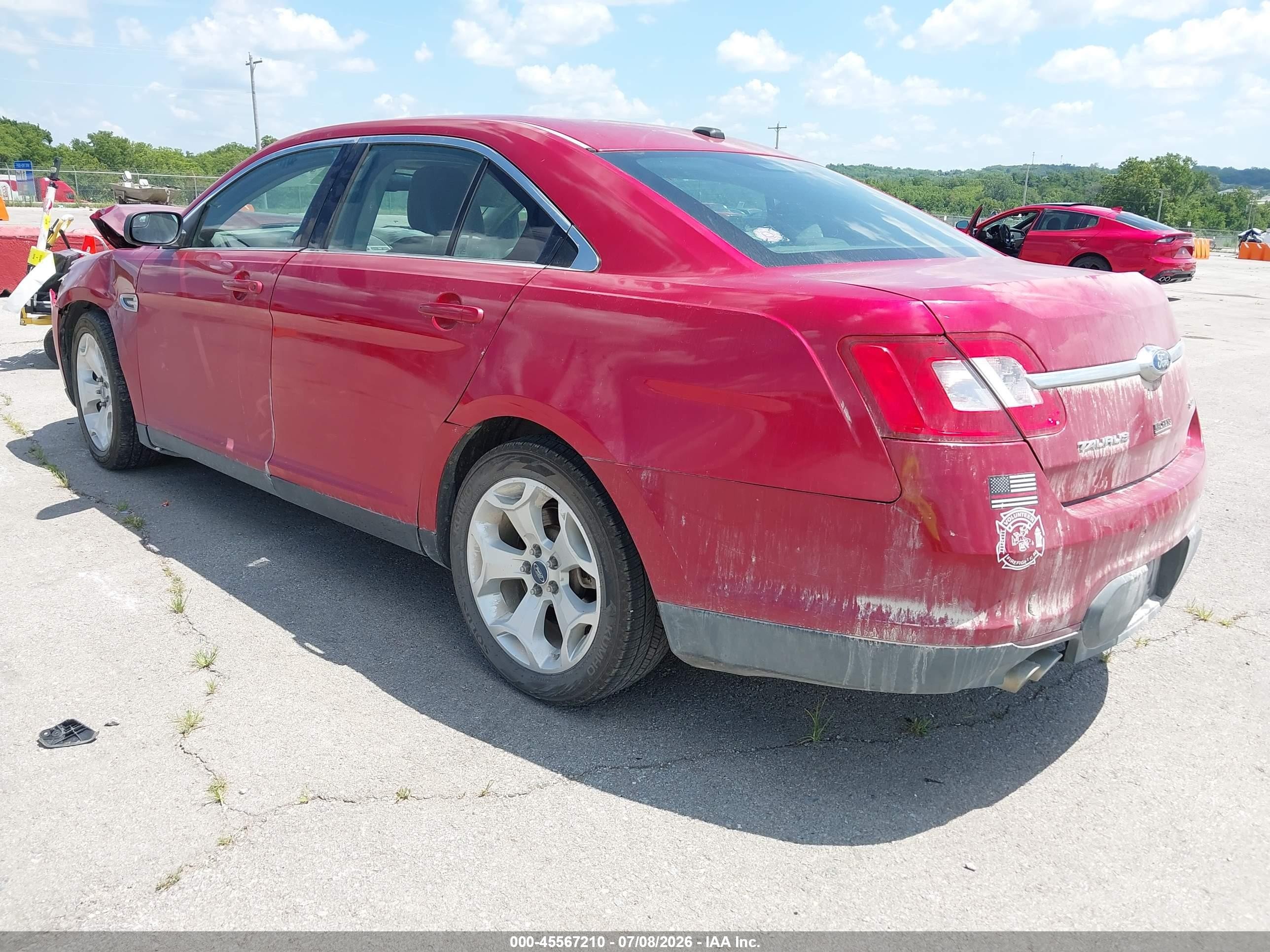 2012 Ford Taurus Sel Красный vin: 1FAHP2EW6CG135010