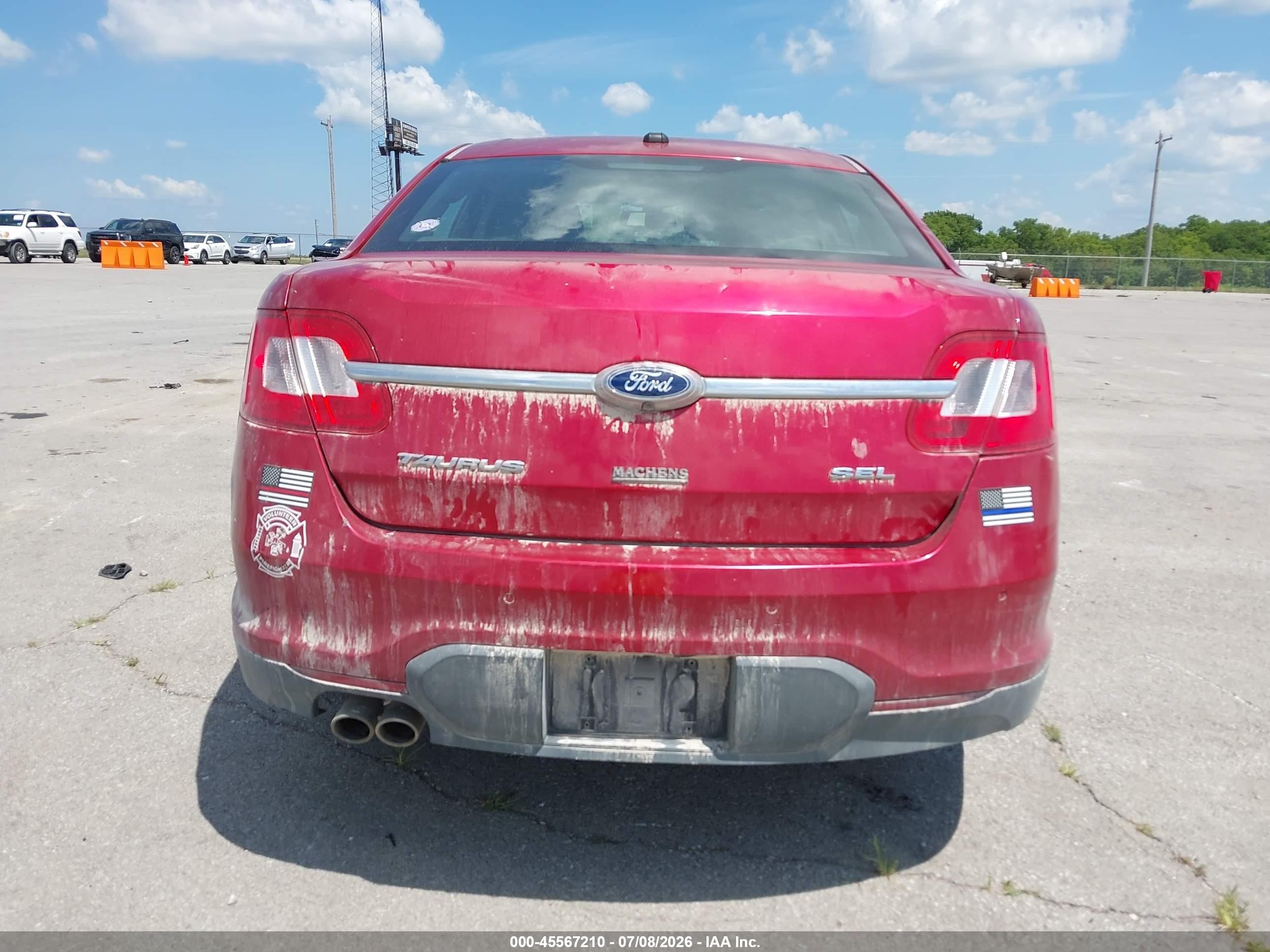 2012 Ford Taurus Sel Красный vin: 1FAHP2EW6CG135010