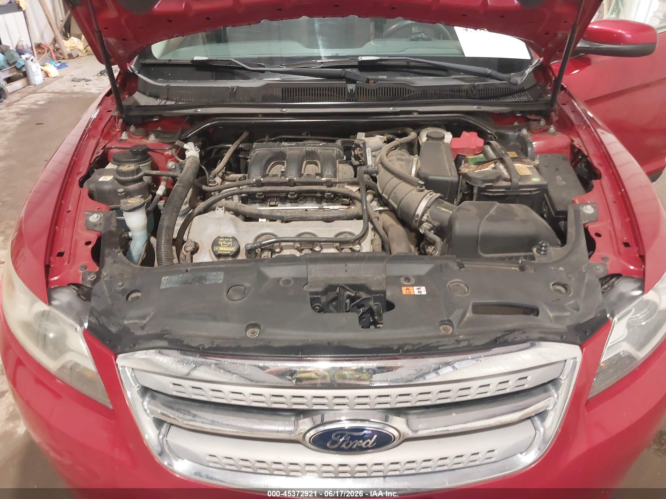 2011 Ford Taurus Sel Red vin: 1FAHP2EW7BG102645