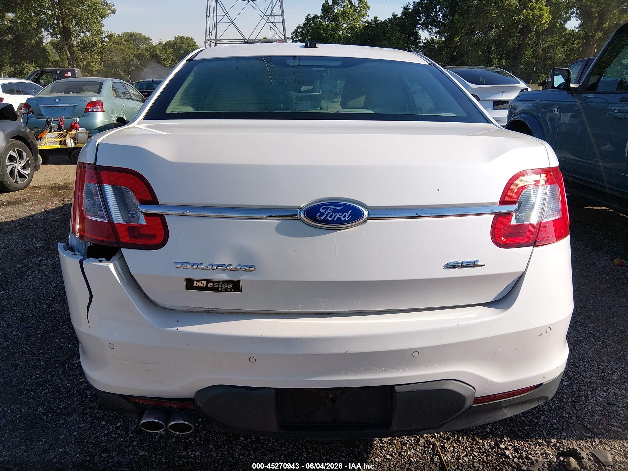 2011 Ford Taurus Sel White vin: 1FAHP2EW7BG165311
