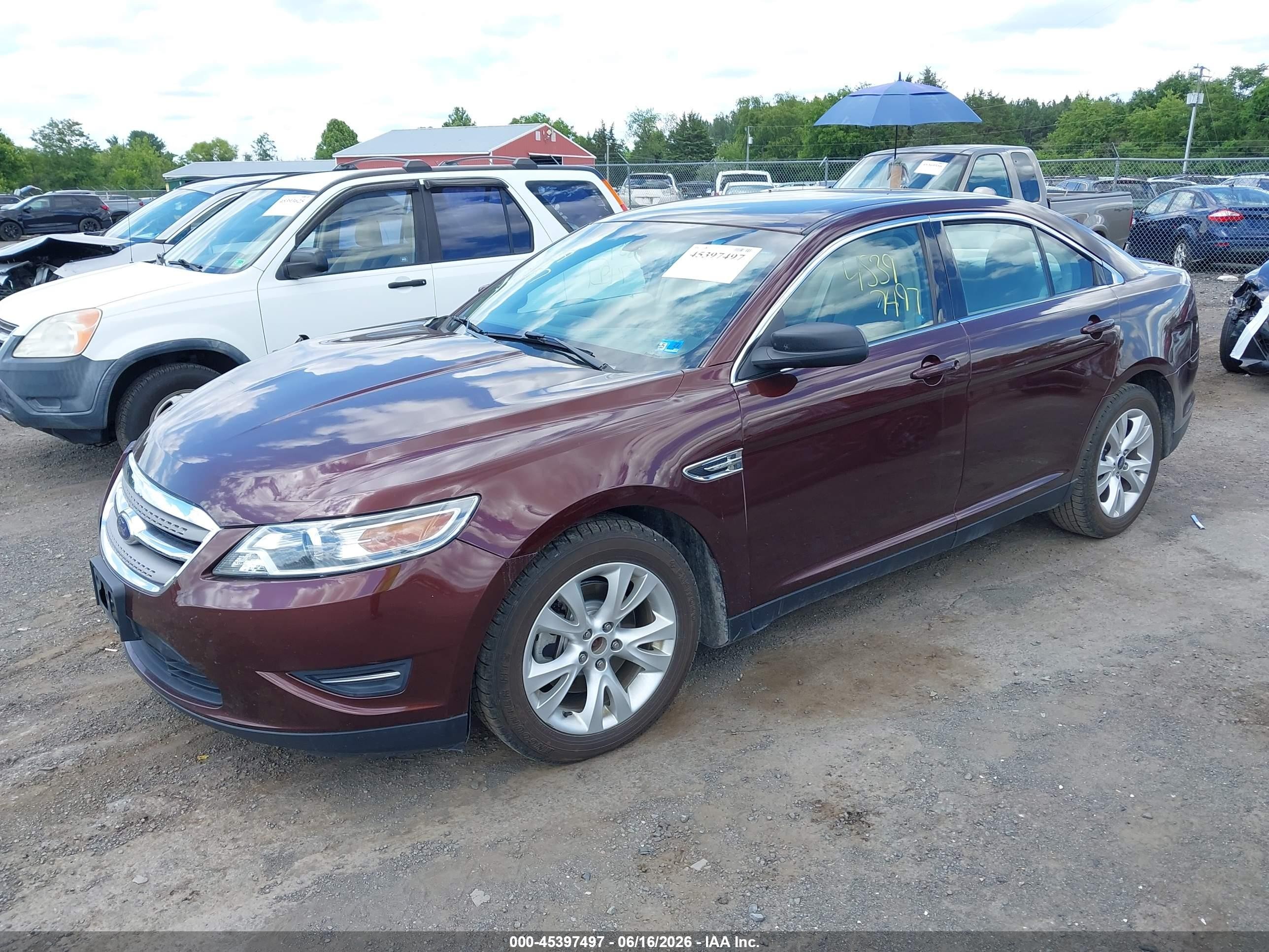 2012 Ford Taurus Sel Maroon vin: 1FAHP2EW7CG102467