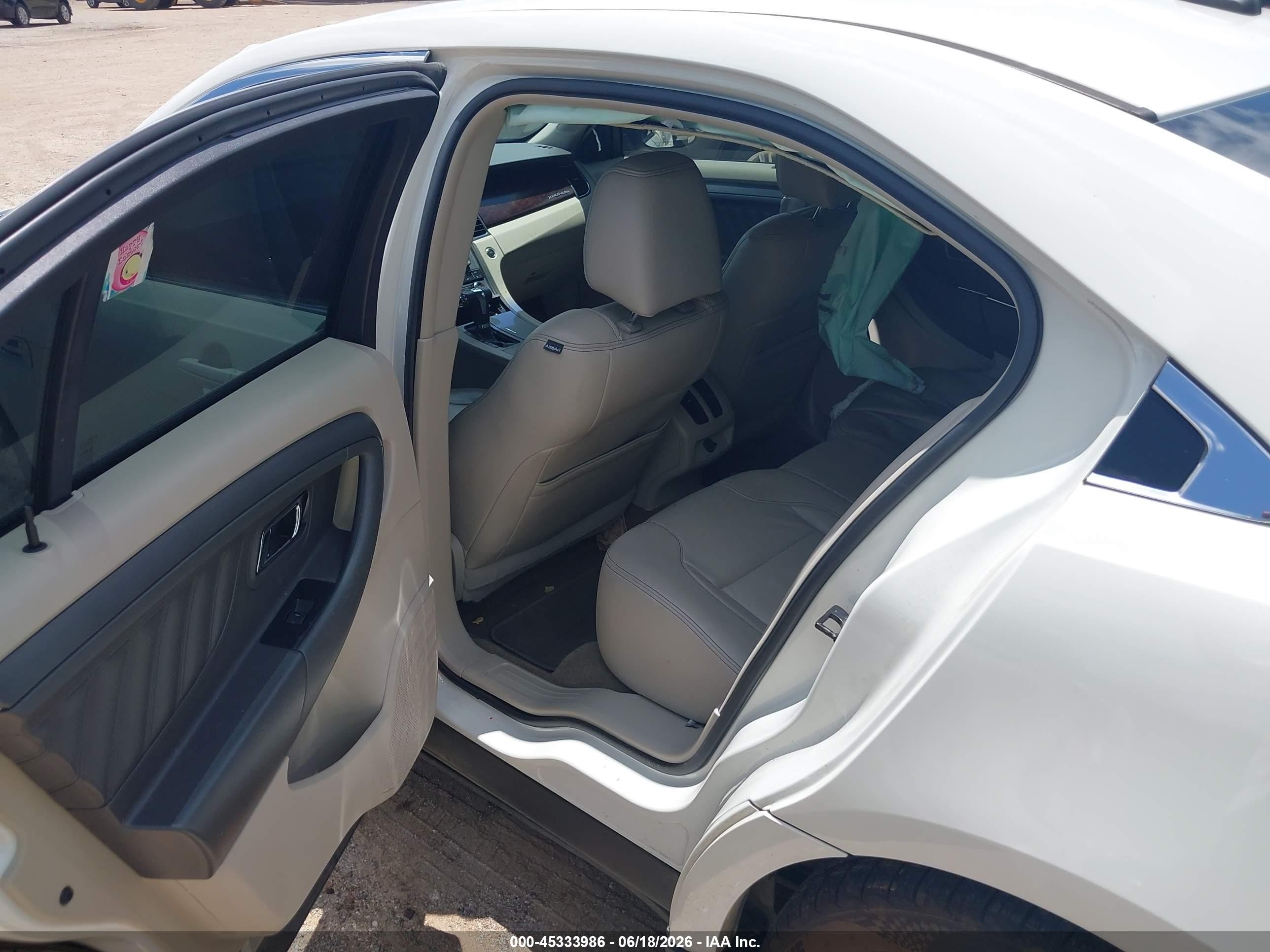 2012 Ford Taurus Sel White vin: 1FAHP2EW7CG130236