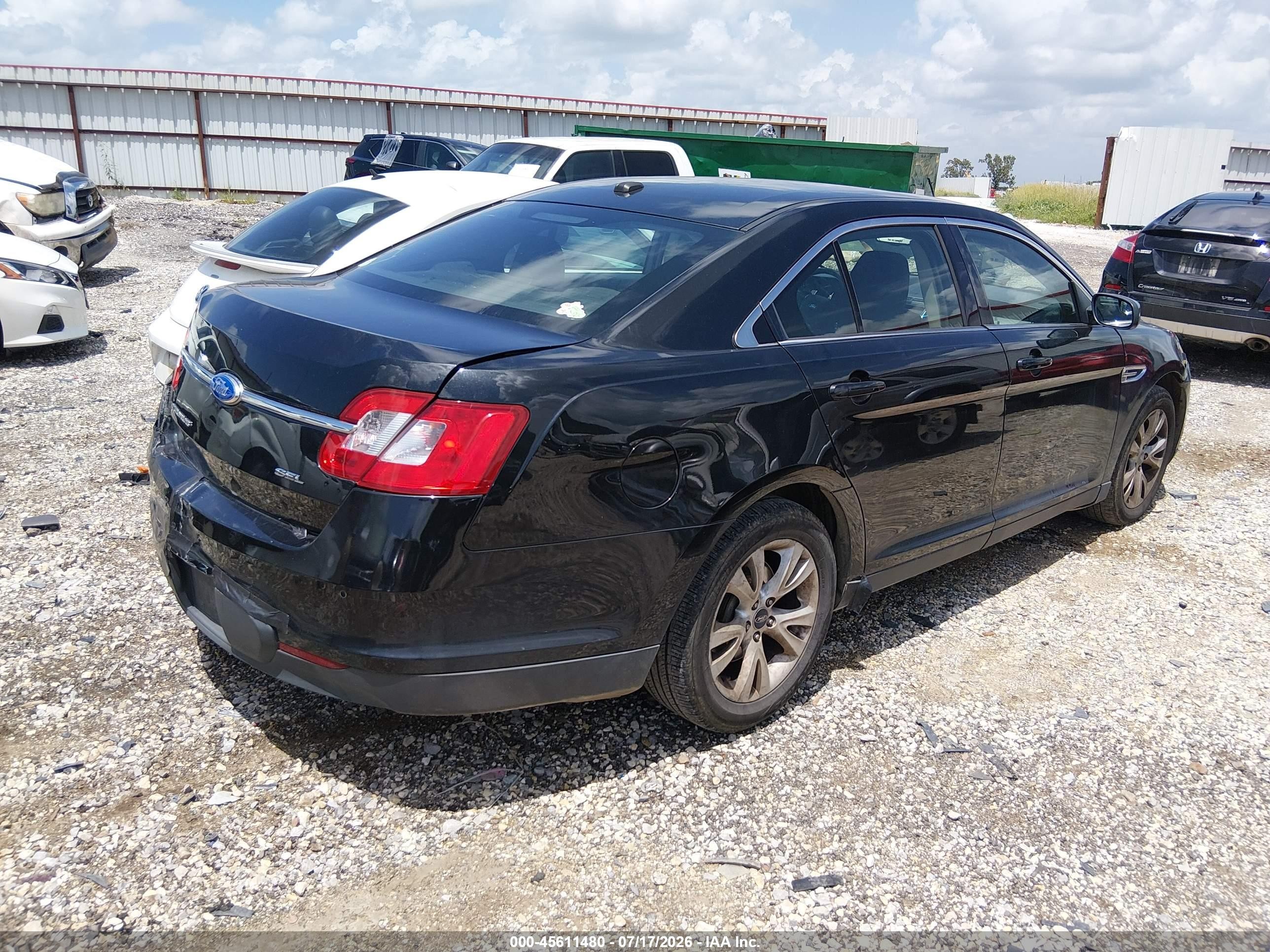 2012 Ford Taurus Sel Черный vin: 1FAHP2EW7CG140636