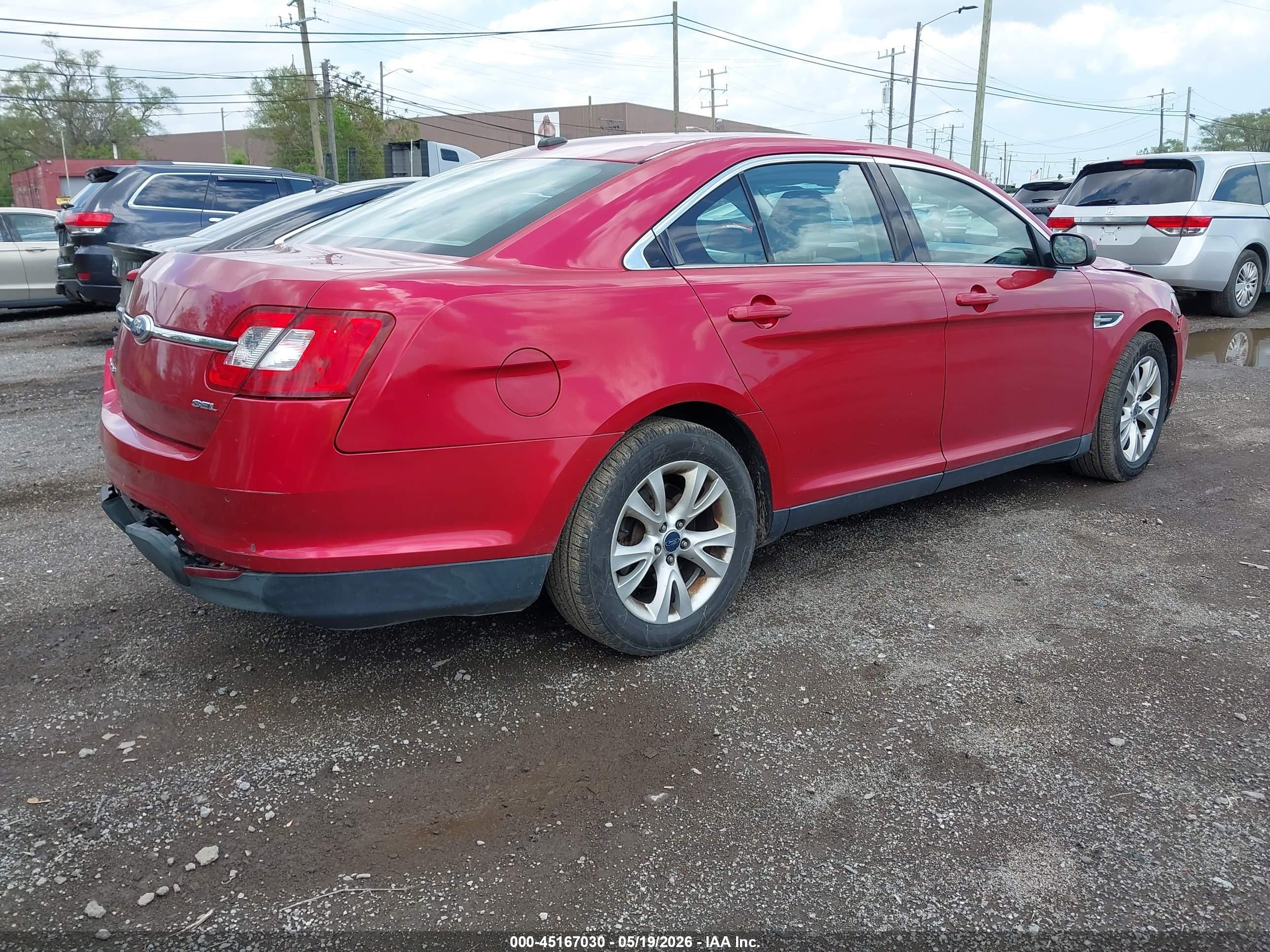 2011 Ford Taurus Sel Red vin: 1FAHP2EW8BG149070