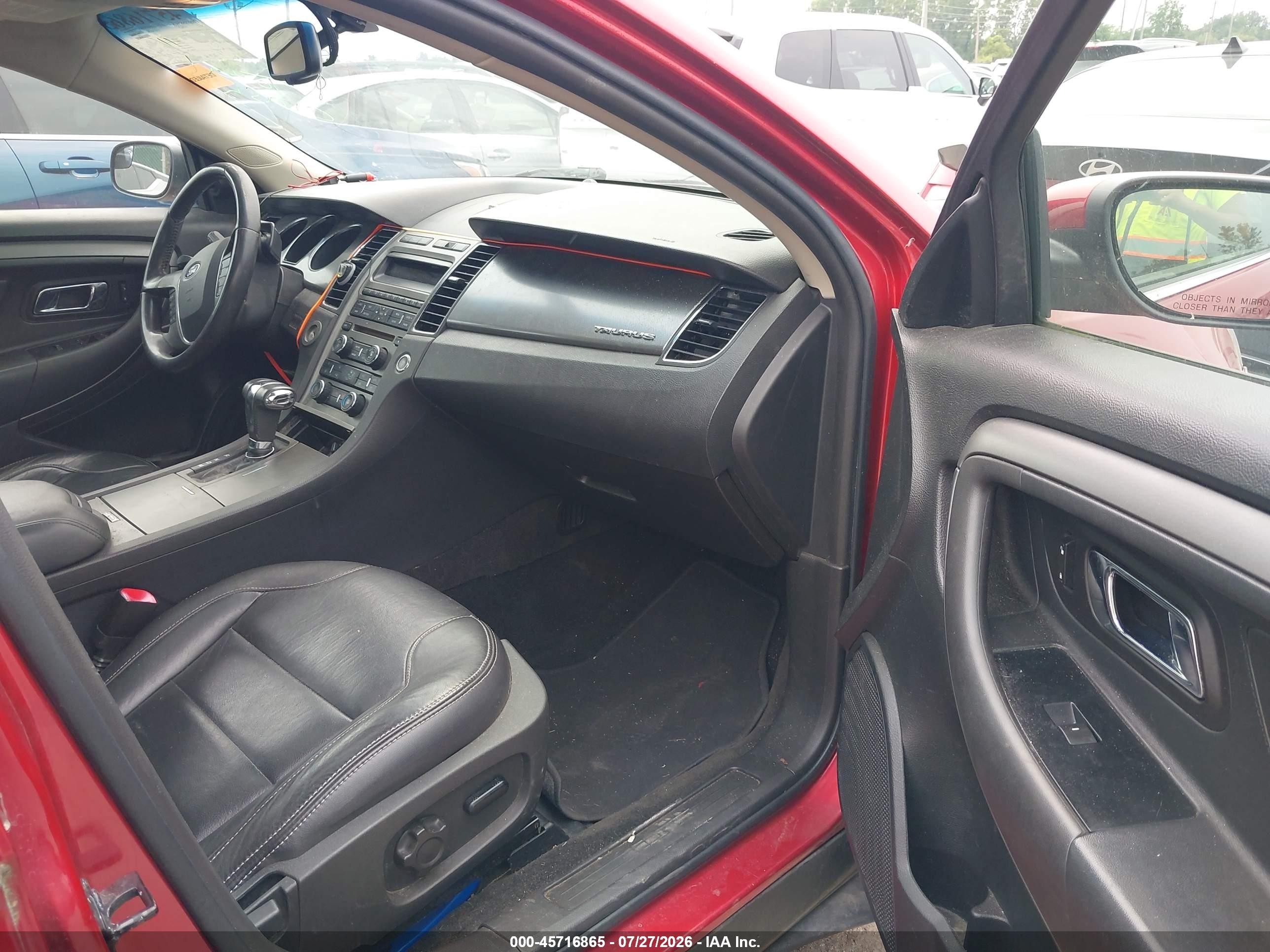 2012 Ford Taurus Sel Red vin: 1FAHP2EW8CG102686
