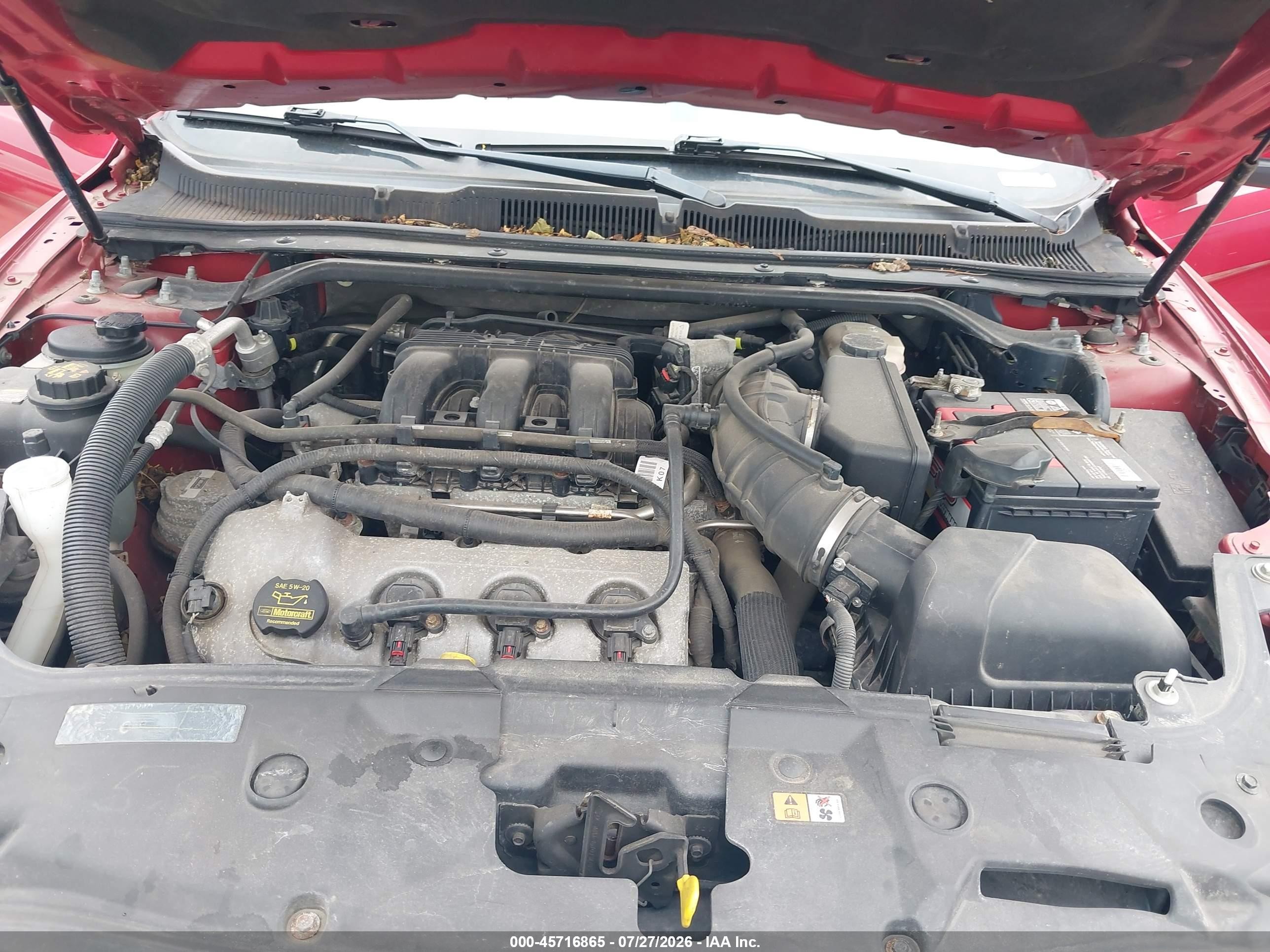 2012 Ford Taurus Sel Red vin: 1FAHP2EW8CG102686
