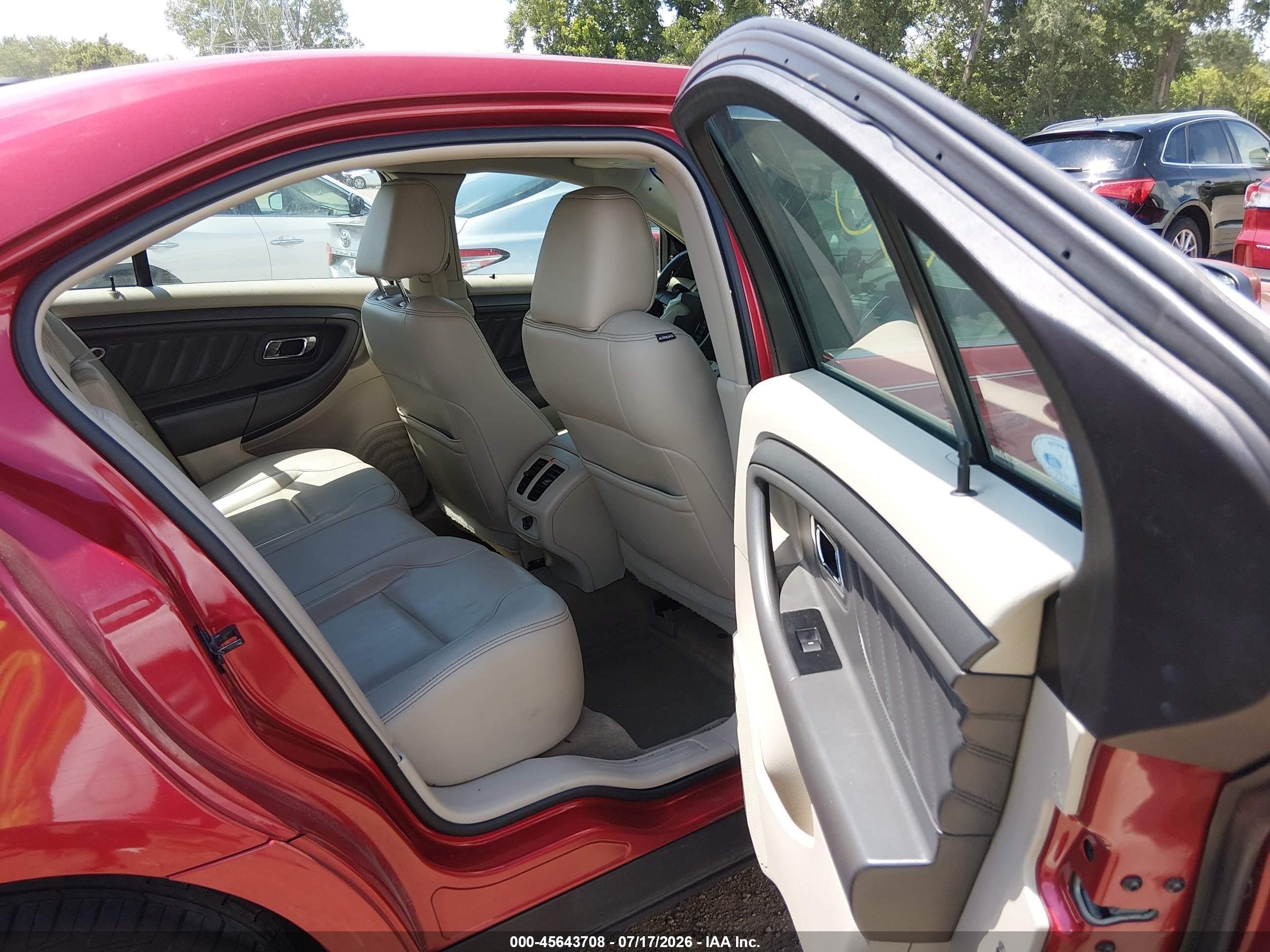 2012 Ford Taurus Sel Red vin: 1FAHP2EW8CG142850