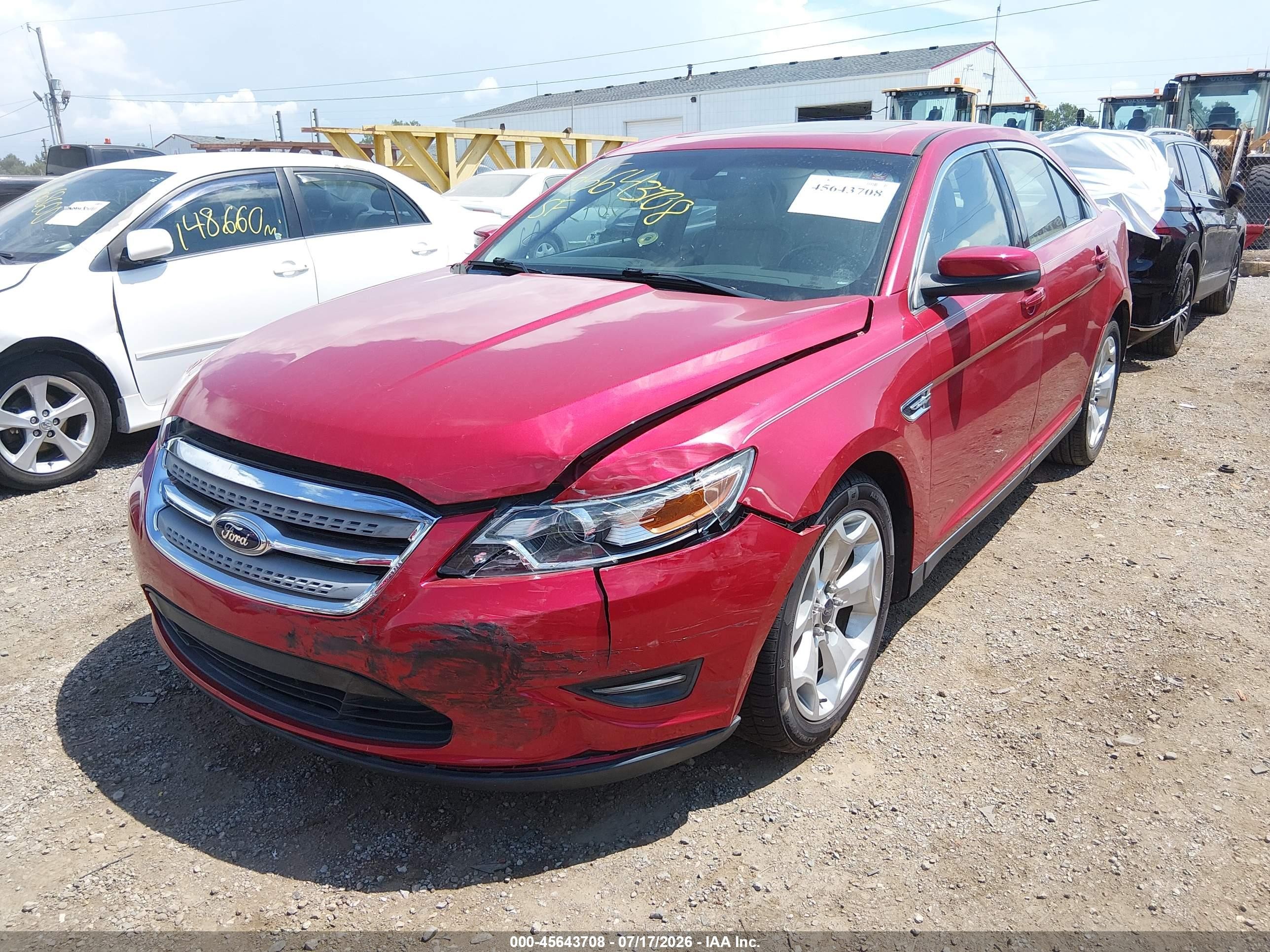 2012 Ford Taurus Sel Red vin: 1FAHP2EW8CG142850
