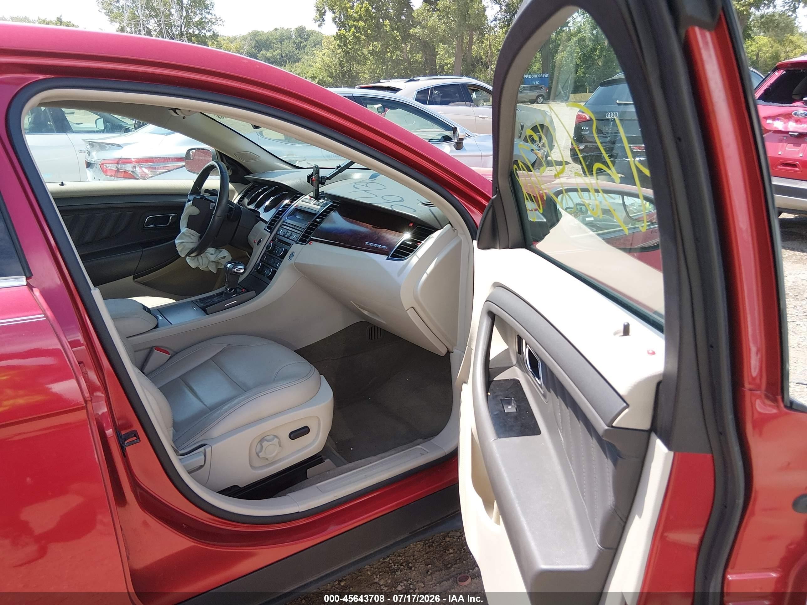 2012 Ford Taurus Sel Red vin: 1FAHP2EW8CG142850