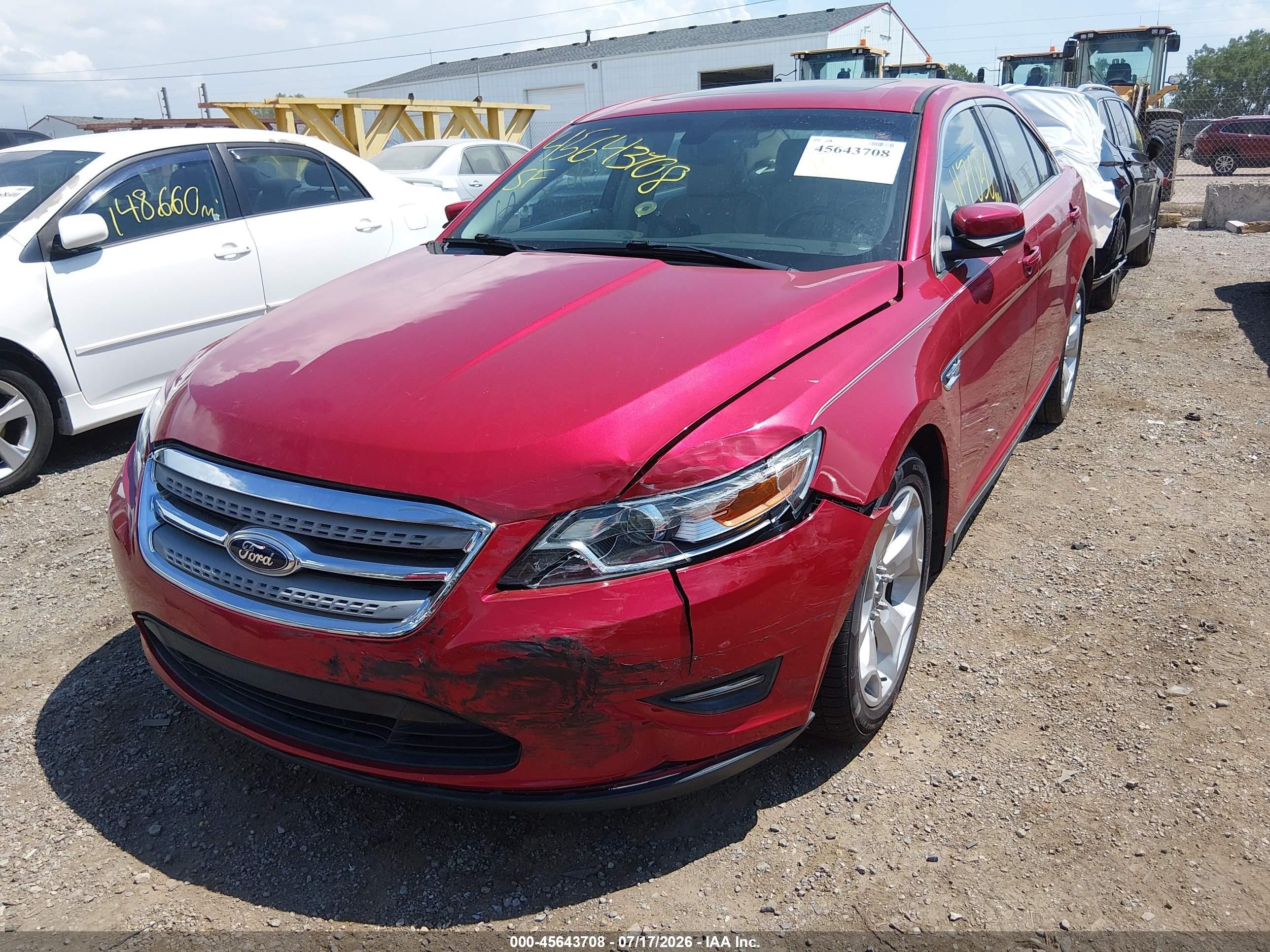 2012 Ford Taurus Sel Red vin: 1FAHP2EW8CG142850
