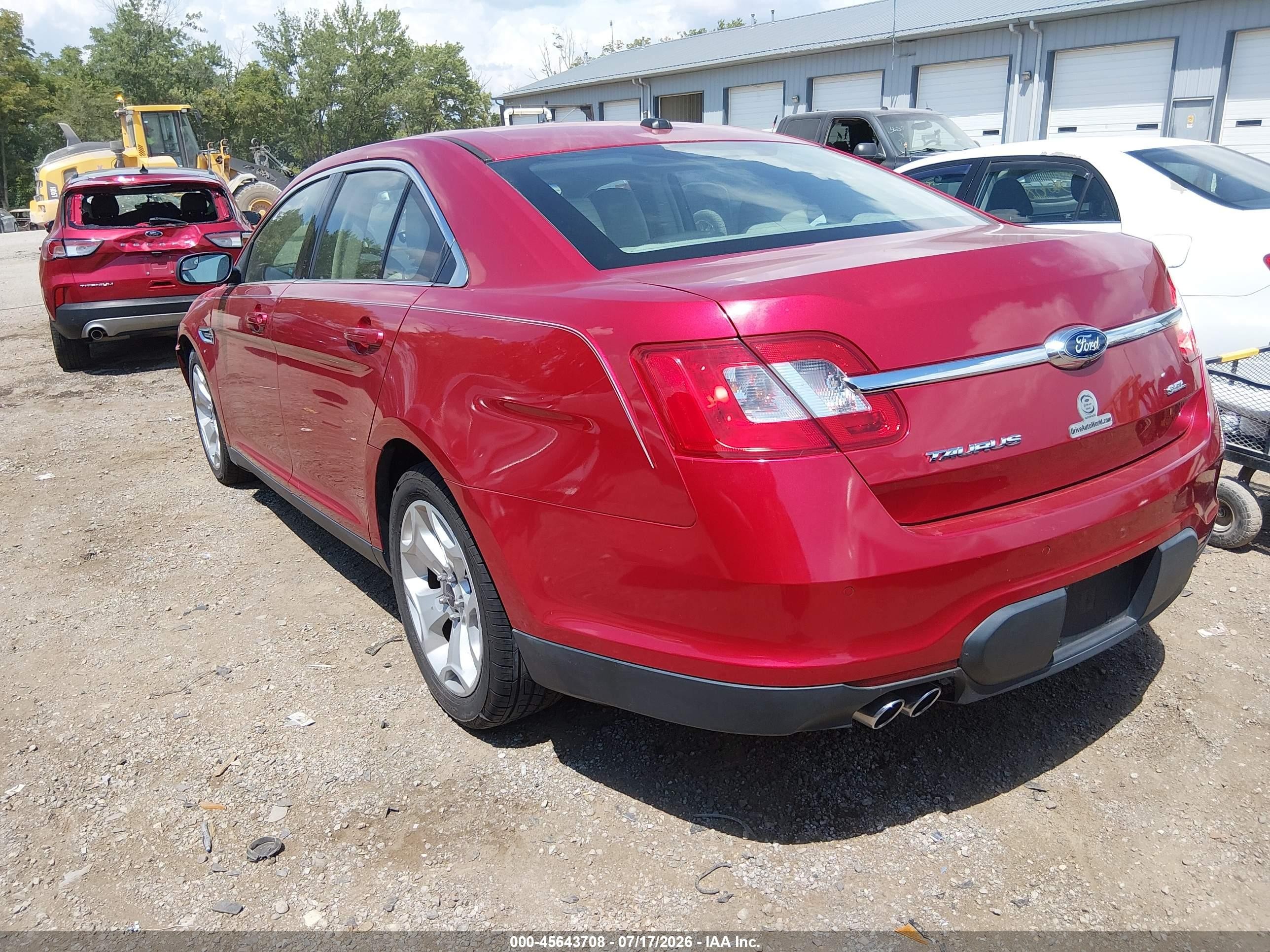 2012 Ford Taurus Sel Red vin: 1FAHP2EW8CG142850