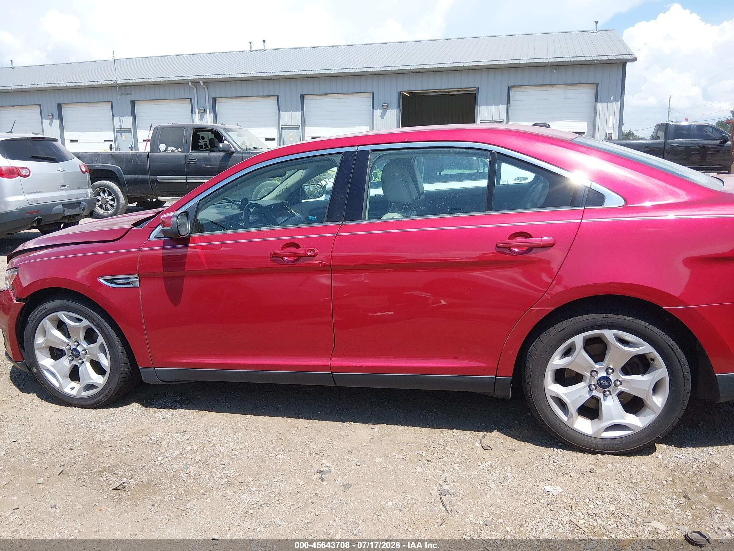 2012 Ford Taurus Sel Red vin: 1FAHP2EW8CG142850