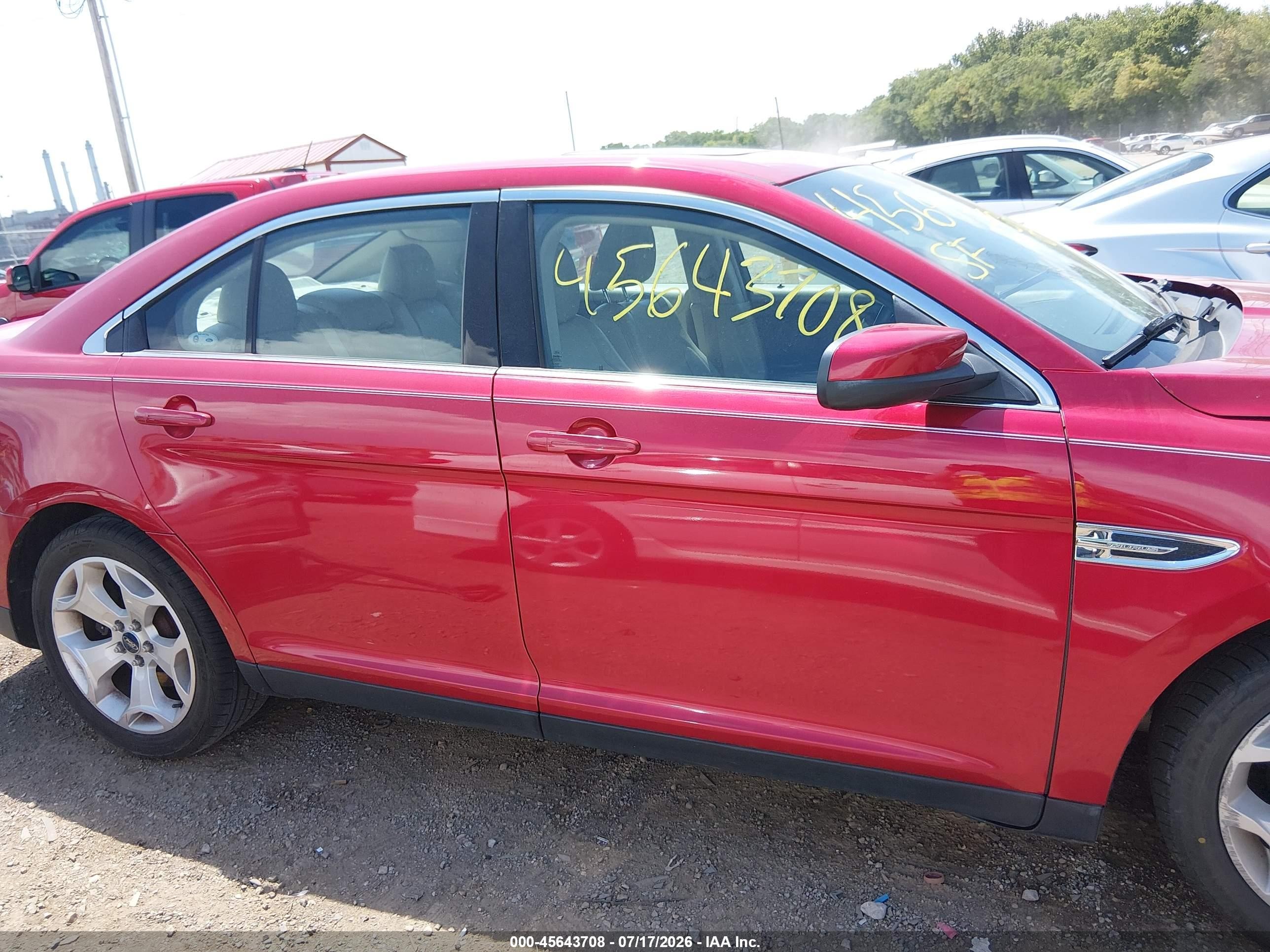 2012 Ford Taurus Sel Red vin: 1FAHP2EW8CG142850