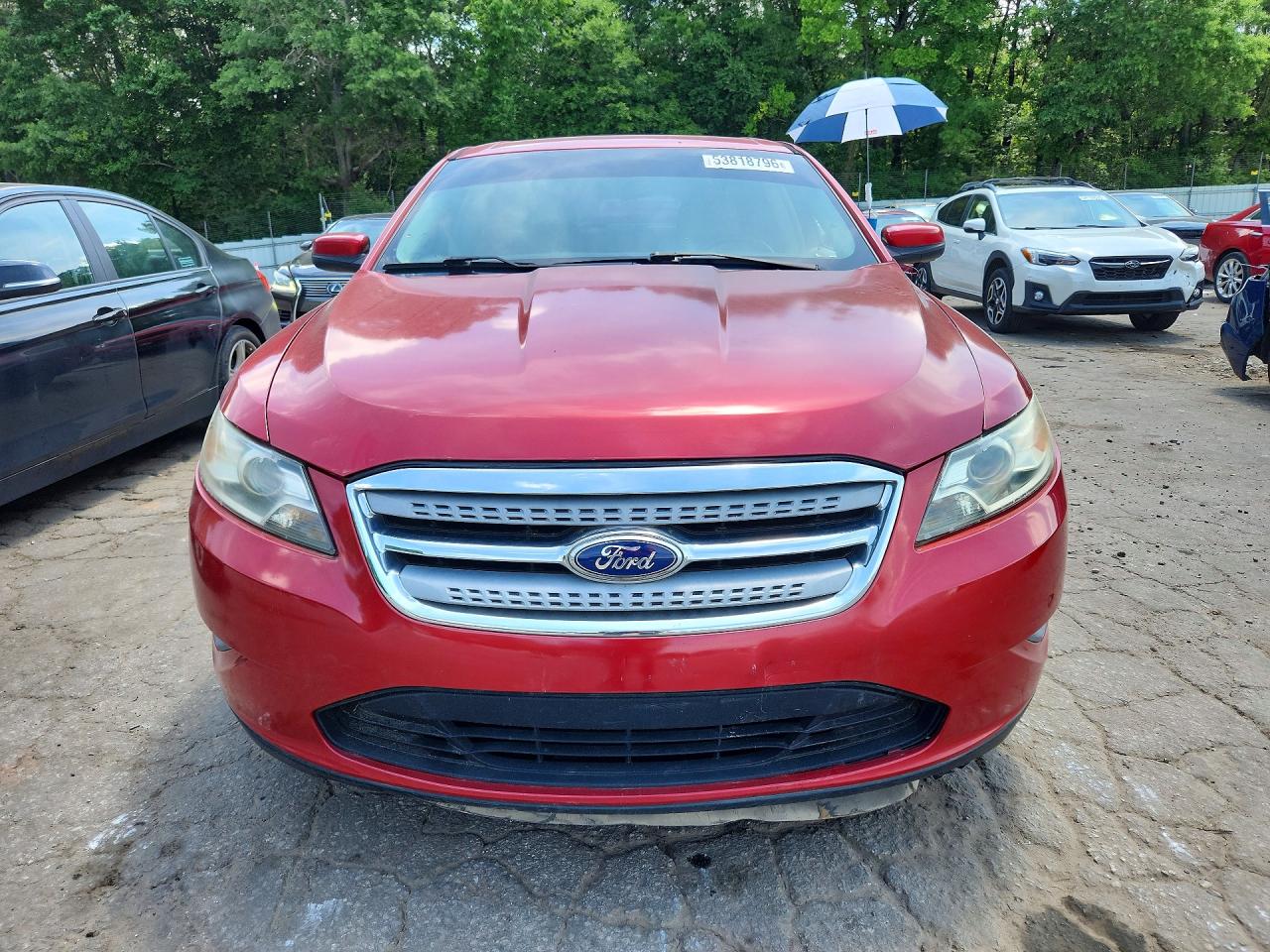 2011 Ford Taurus Sel Red vin: 1FAHP2EW9BG105403